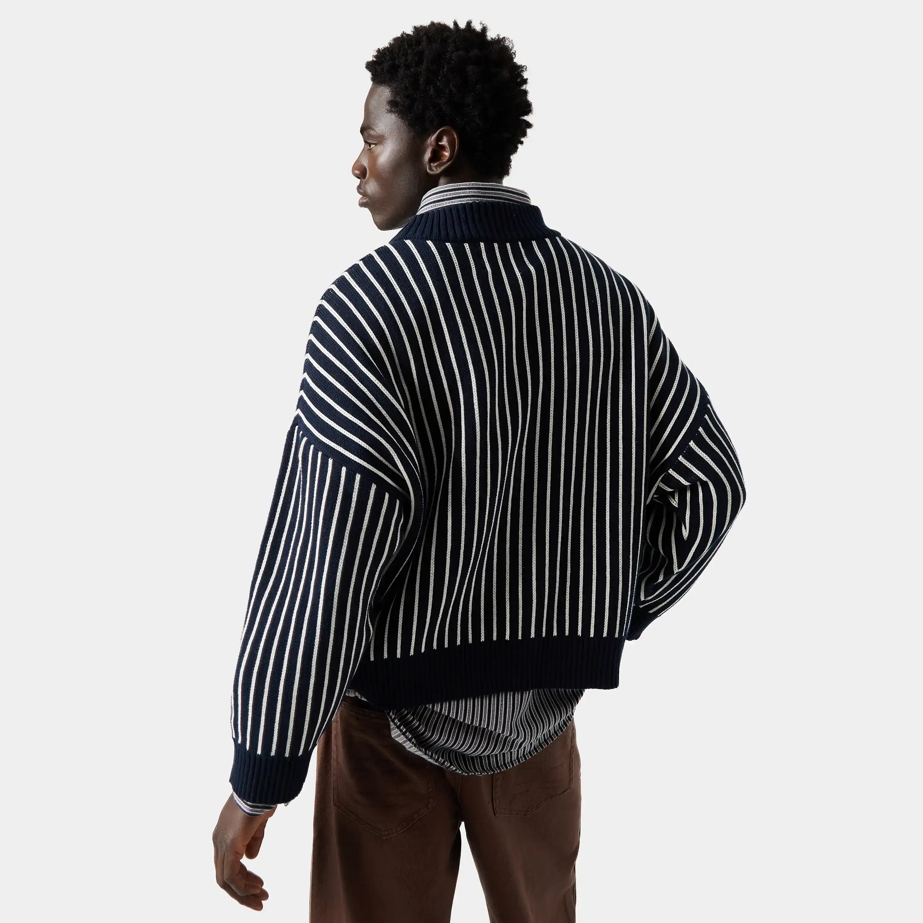 Badge Navy Stripes Knit Sweater Knitwear eme