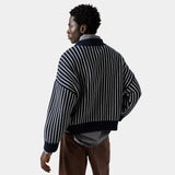 Badge Navy Stripes Knit Sweater Knitwear eme