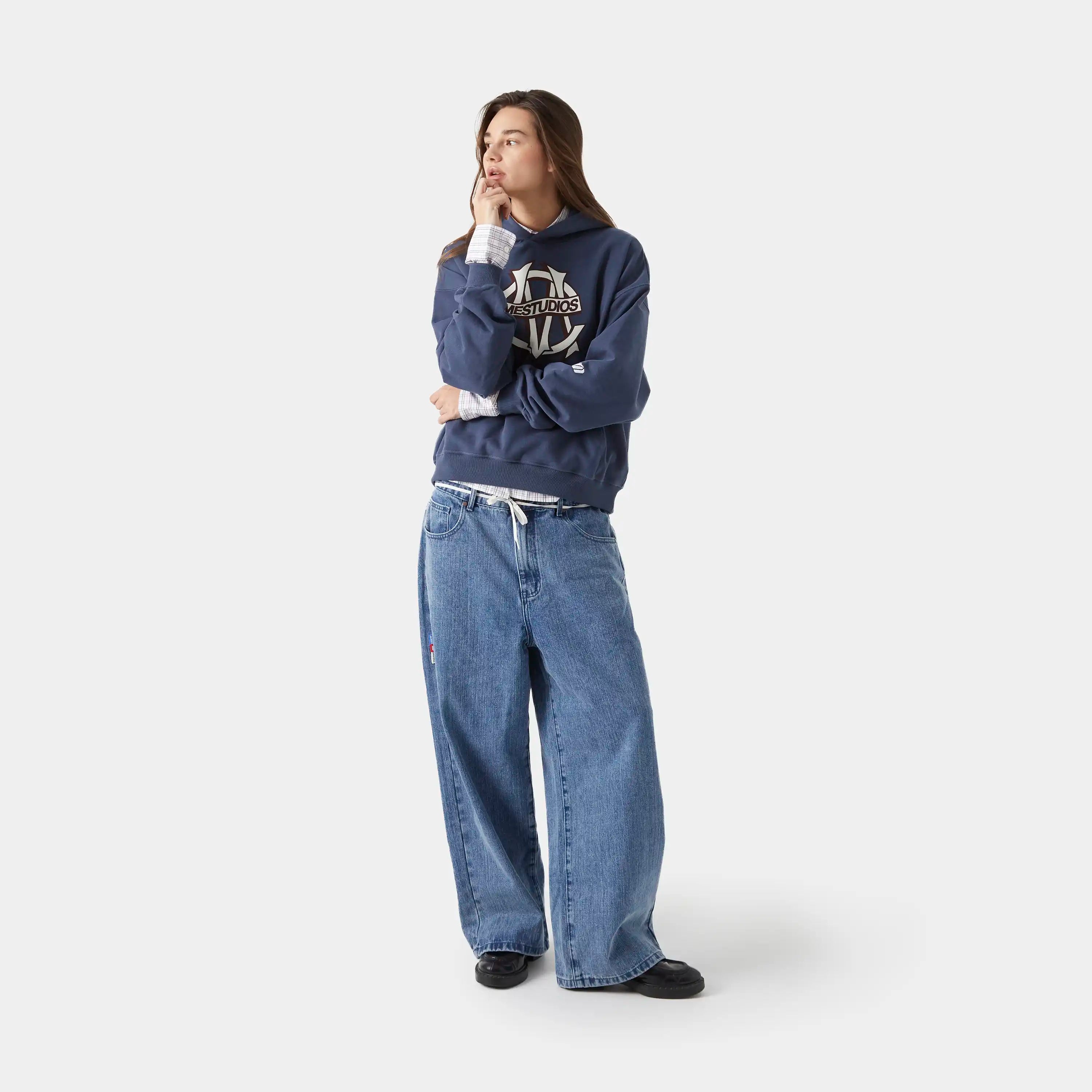 Le Panier Navy Oversized Hoodie Hoodies eme