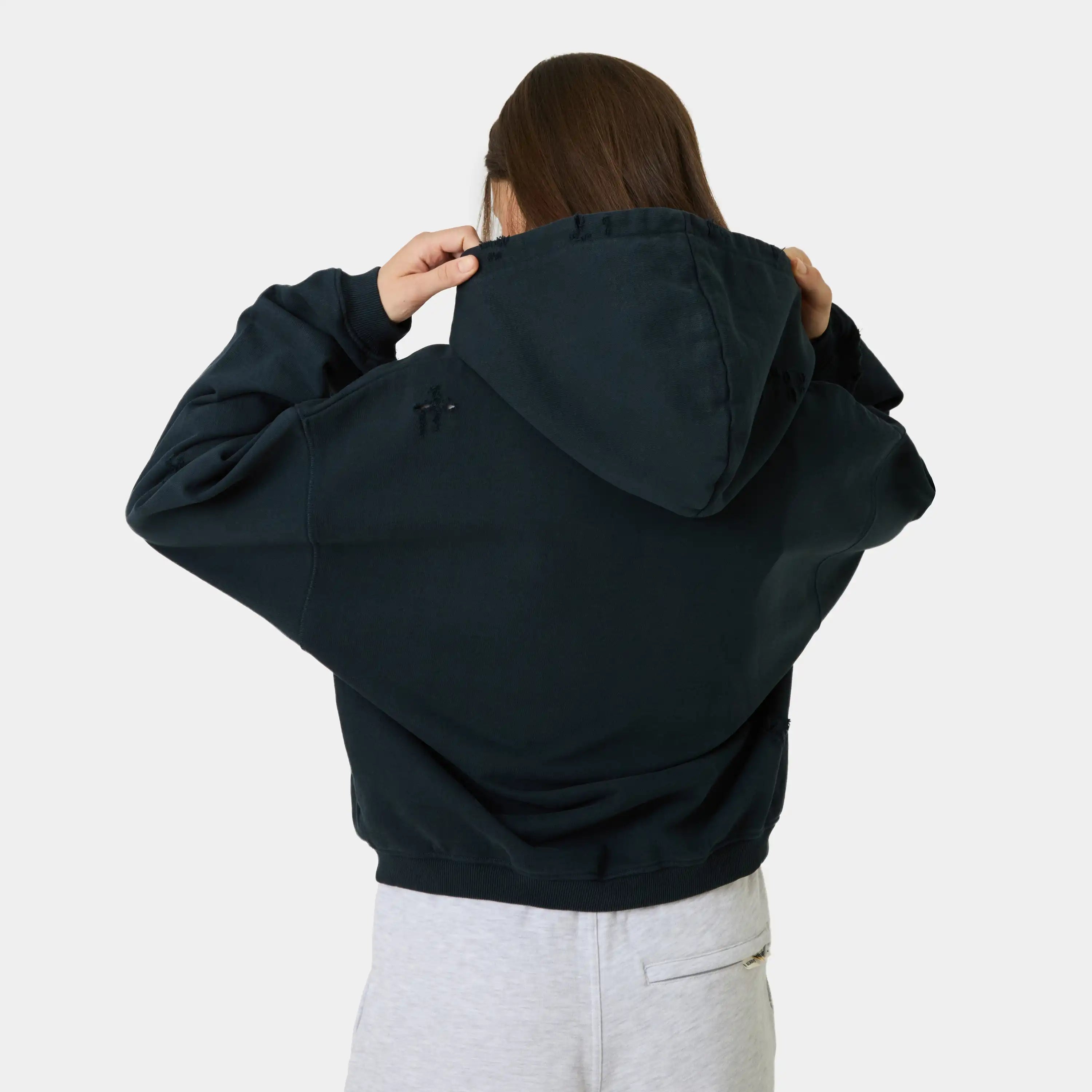 Keeper Shadow Cropped Boxy Full Zip Hoodies Eme Studios