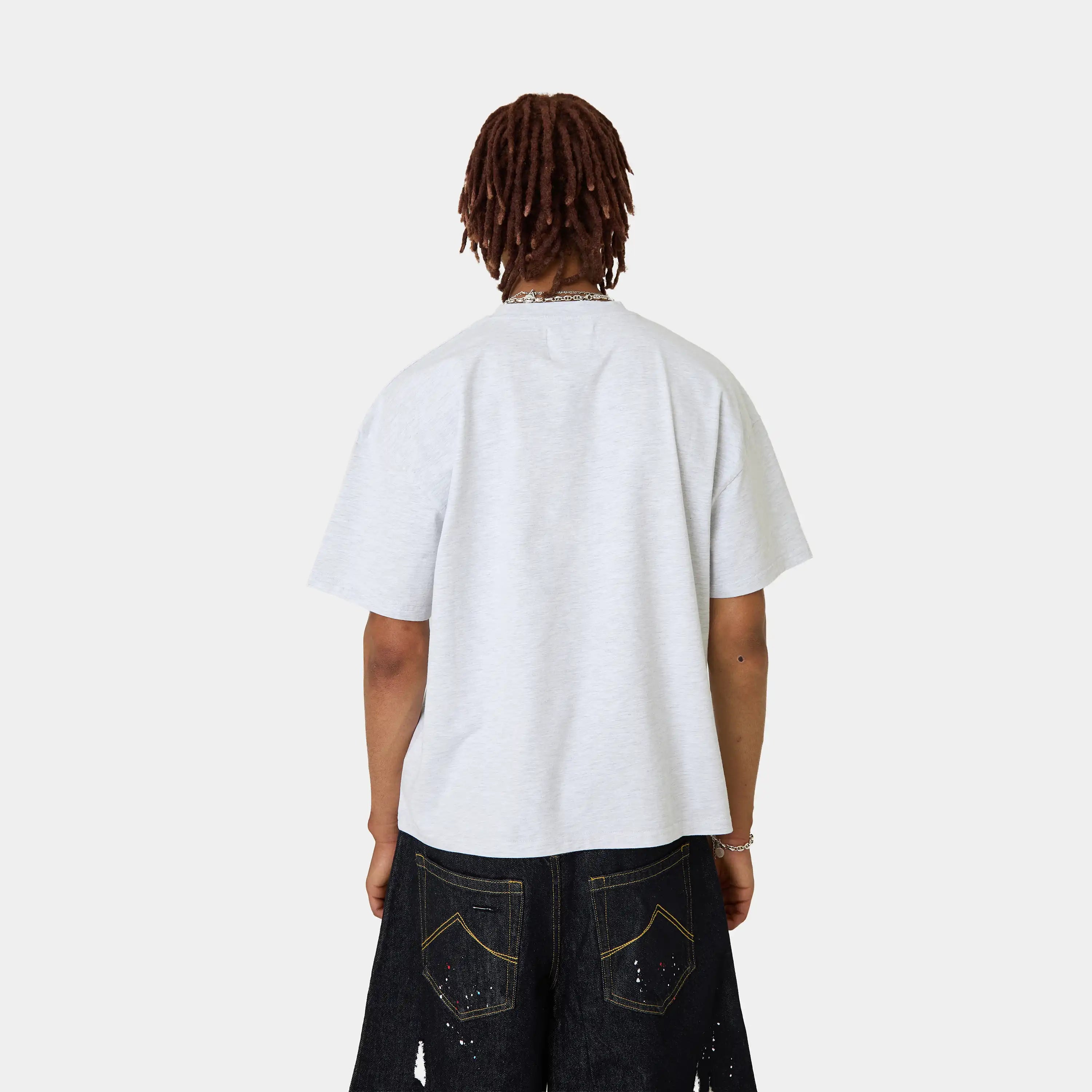 Belmont Heather Grey Oversized Tee T-shirts Eme Studios