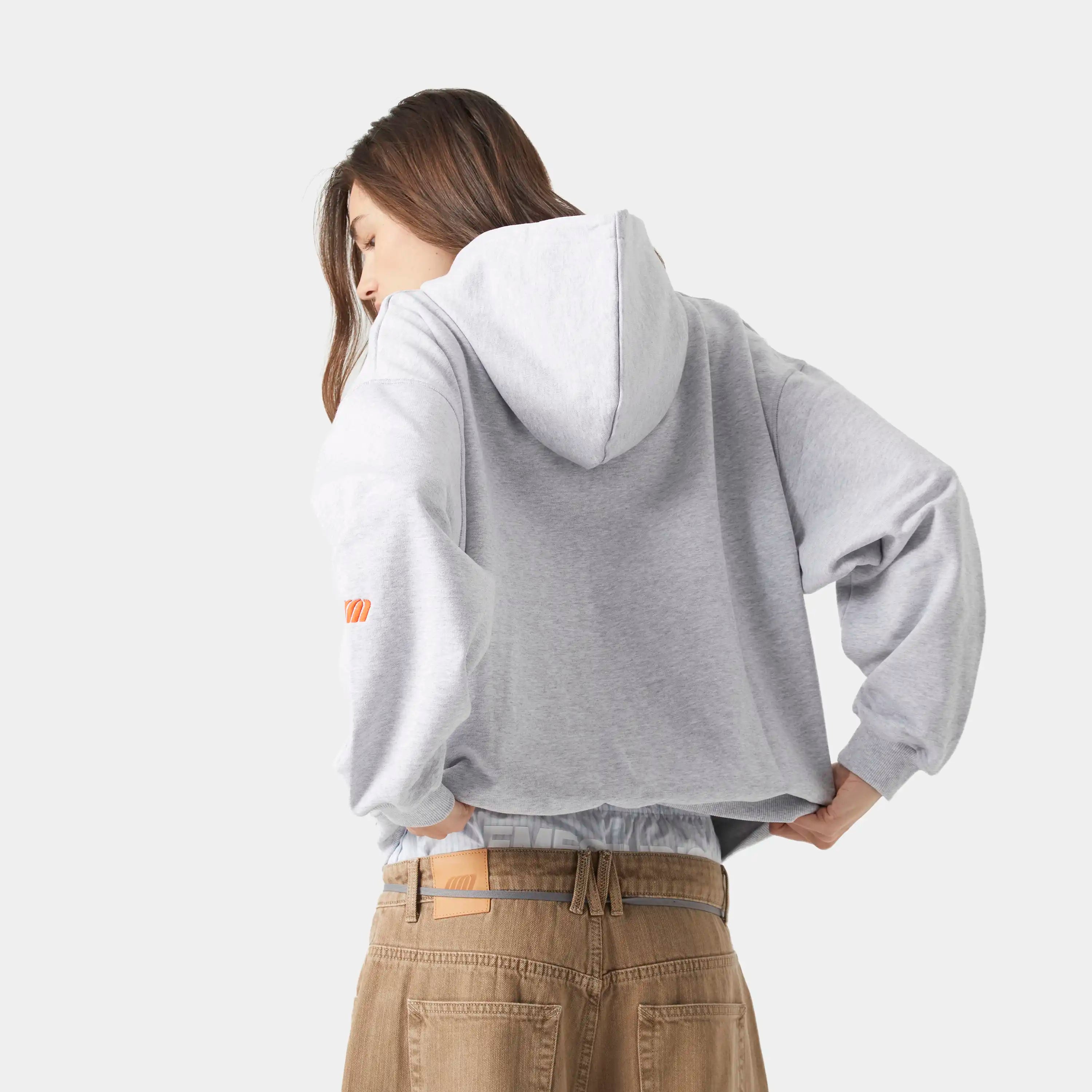 Le Panier Heather Grey Oversized Hoodie Hoodies eme