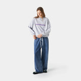 Box Heather Grey Oversized Crewneck Sweatshirts eme