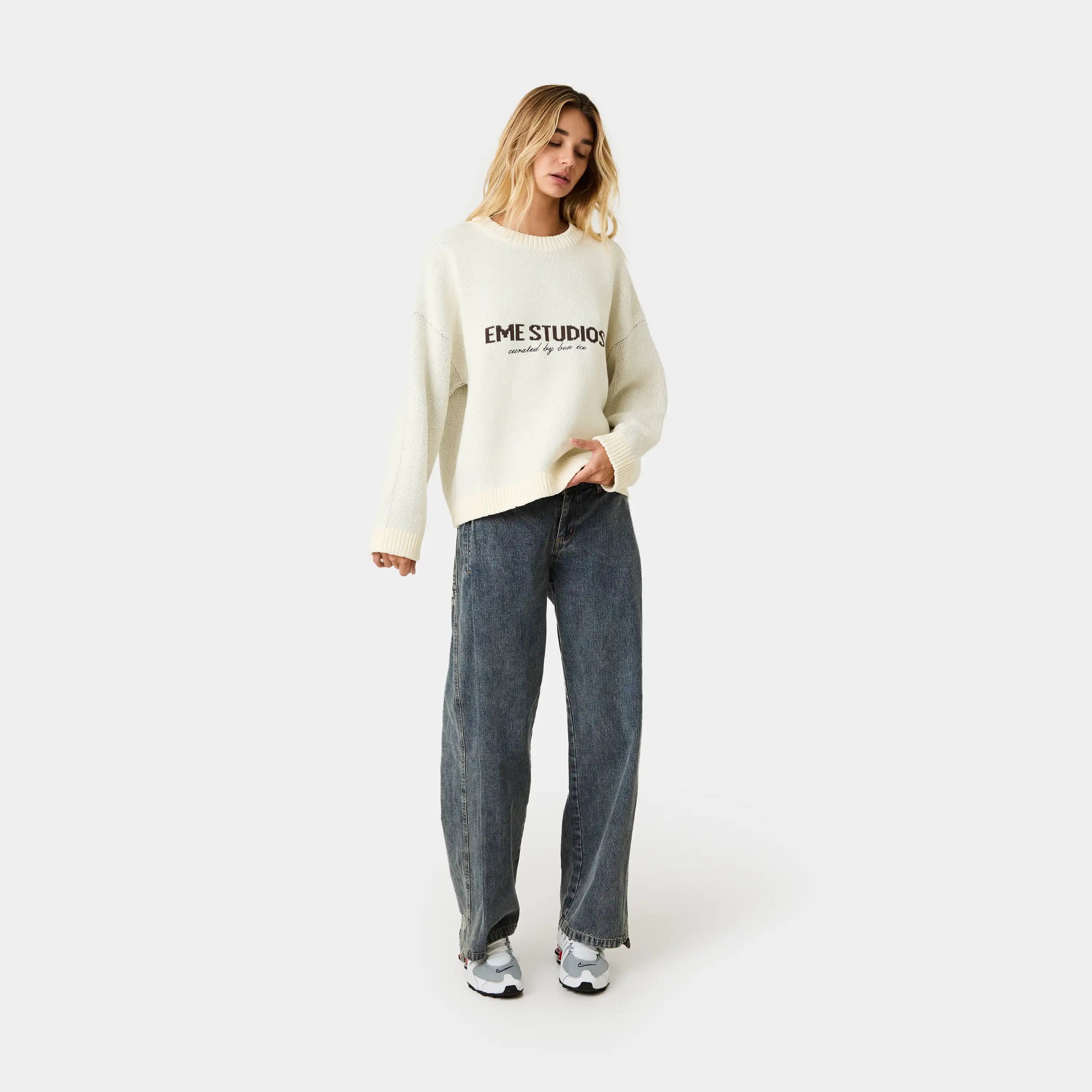 Master Off Sand Knit Sweater Knitwear eme