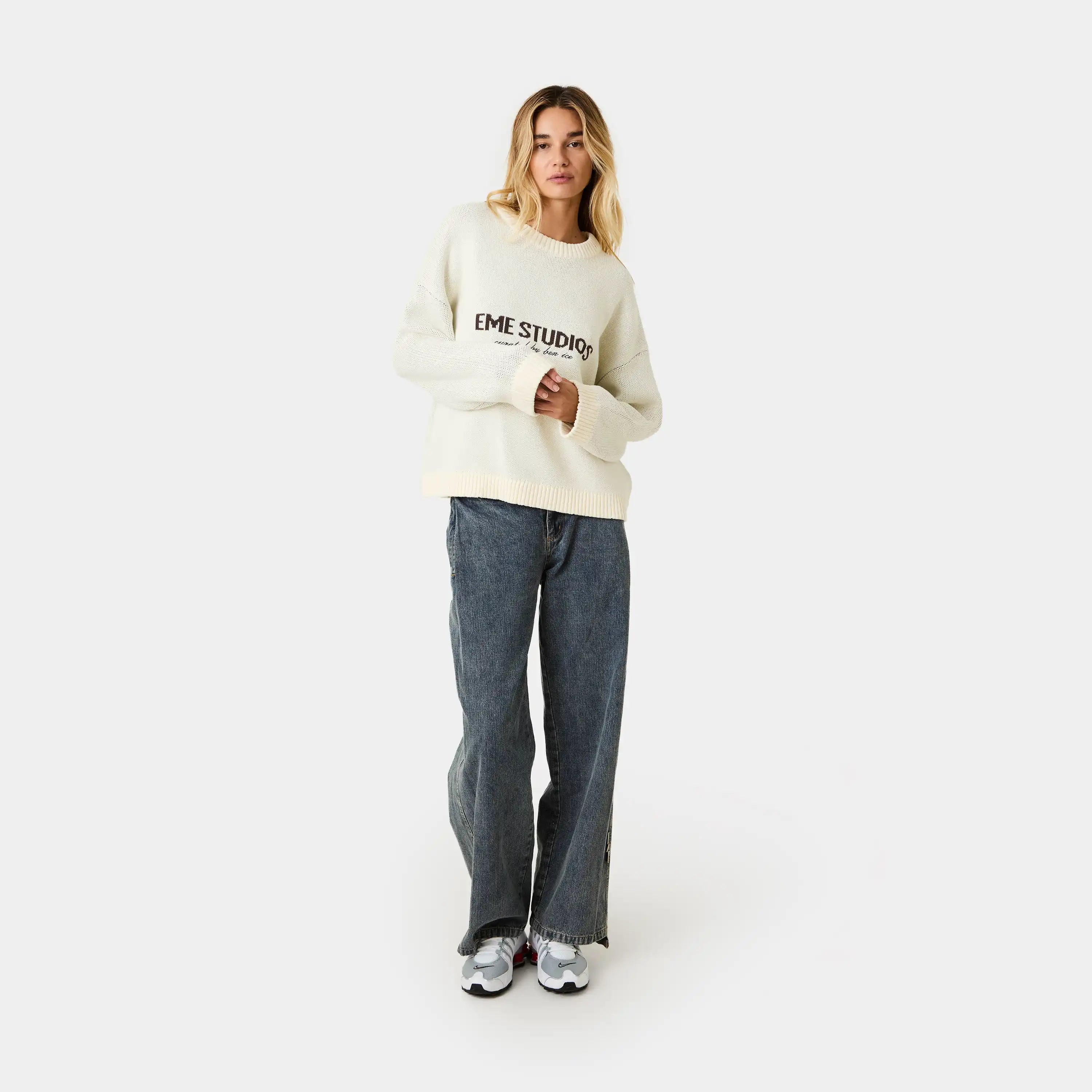 Master Off Sand Knit Sweater Knitwear eme