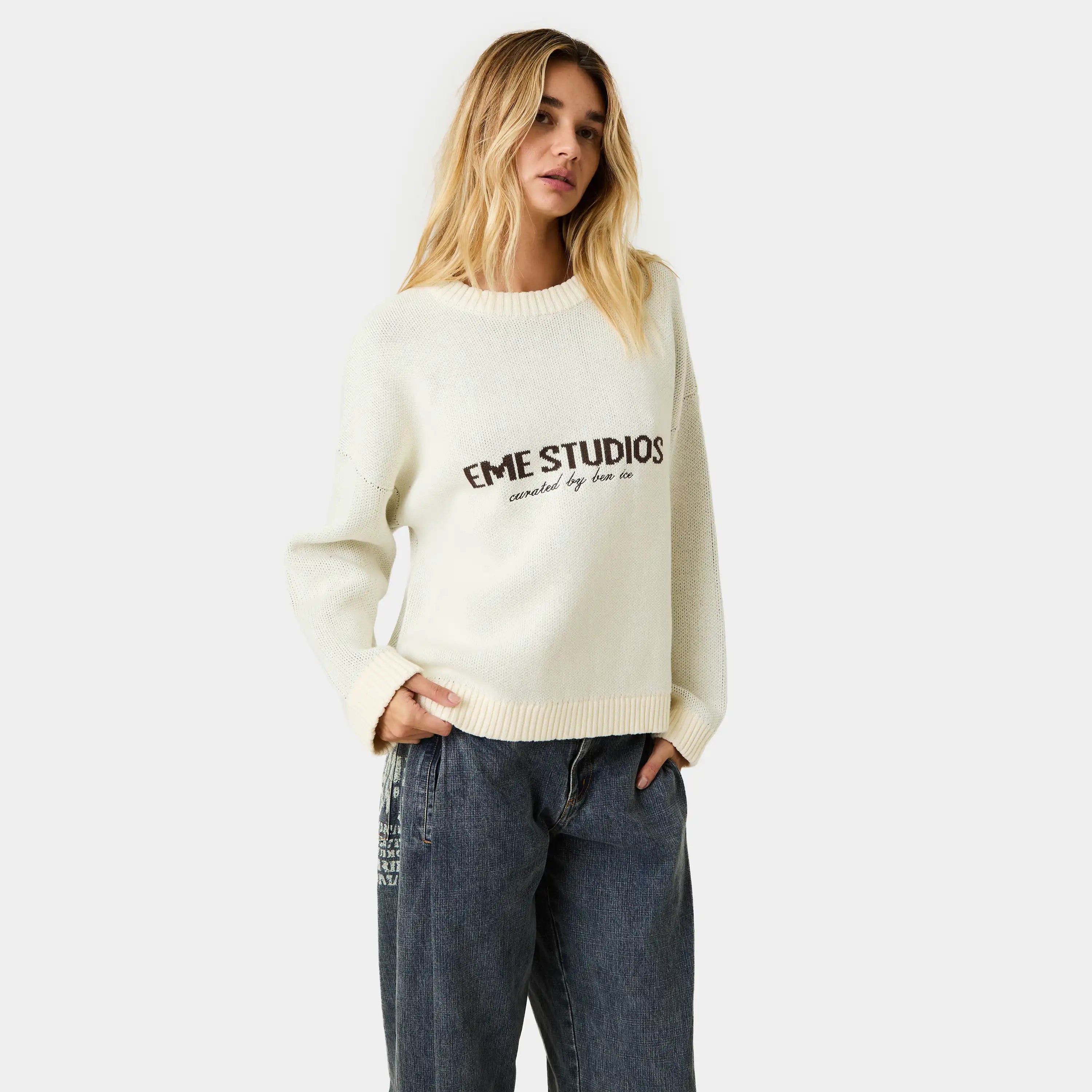 Master Off Sand Knit Sweater Knitwear eme