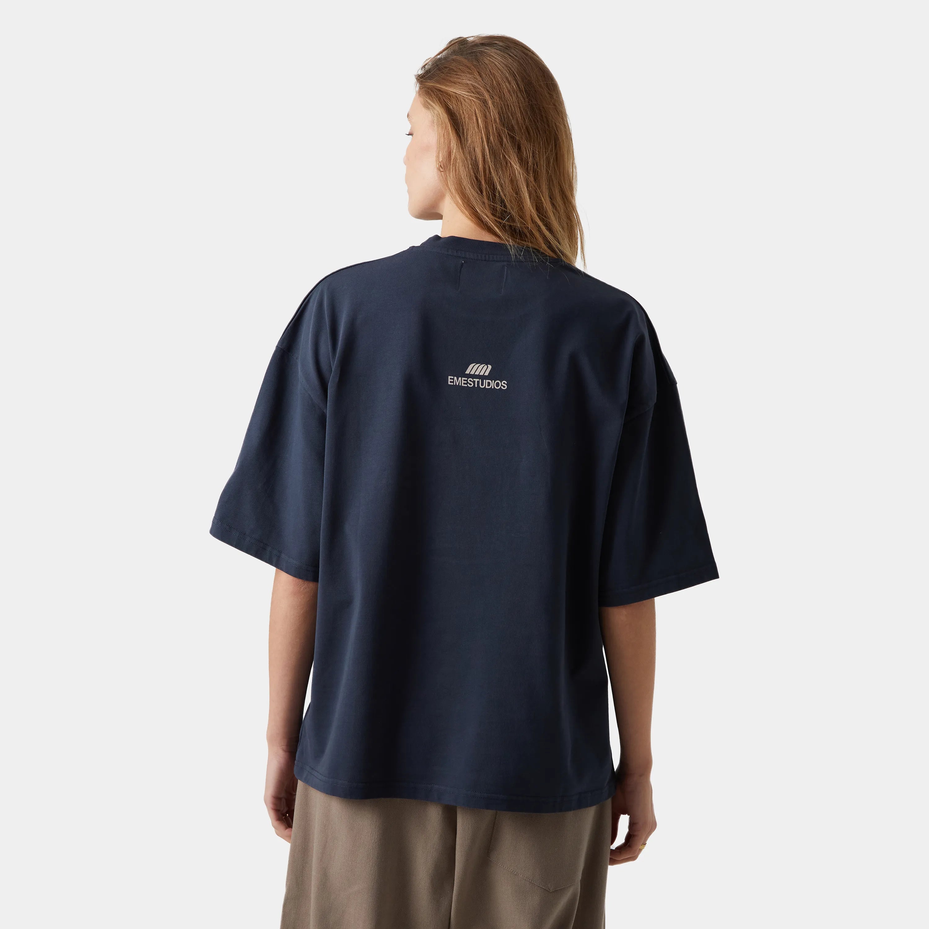 Crown Navy Oversized Tee T-shirts eme