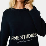 Master Navy Knit Sweater Knitwear eme