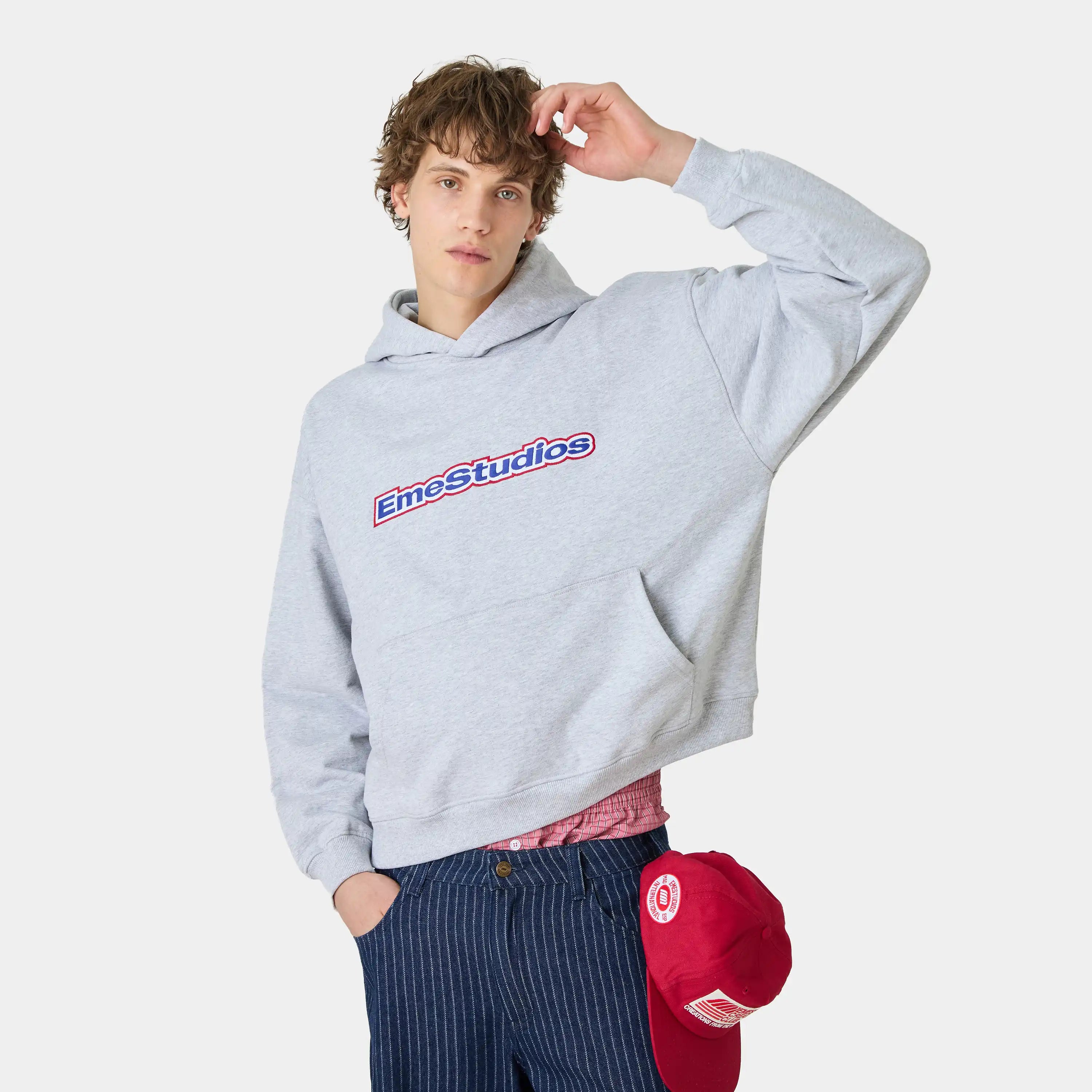 Box Heather Grey Oversized Hoodie Hoodies eme