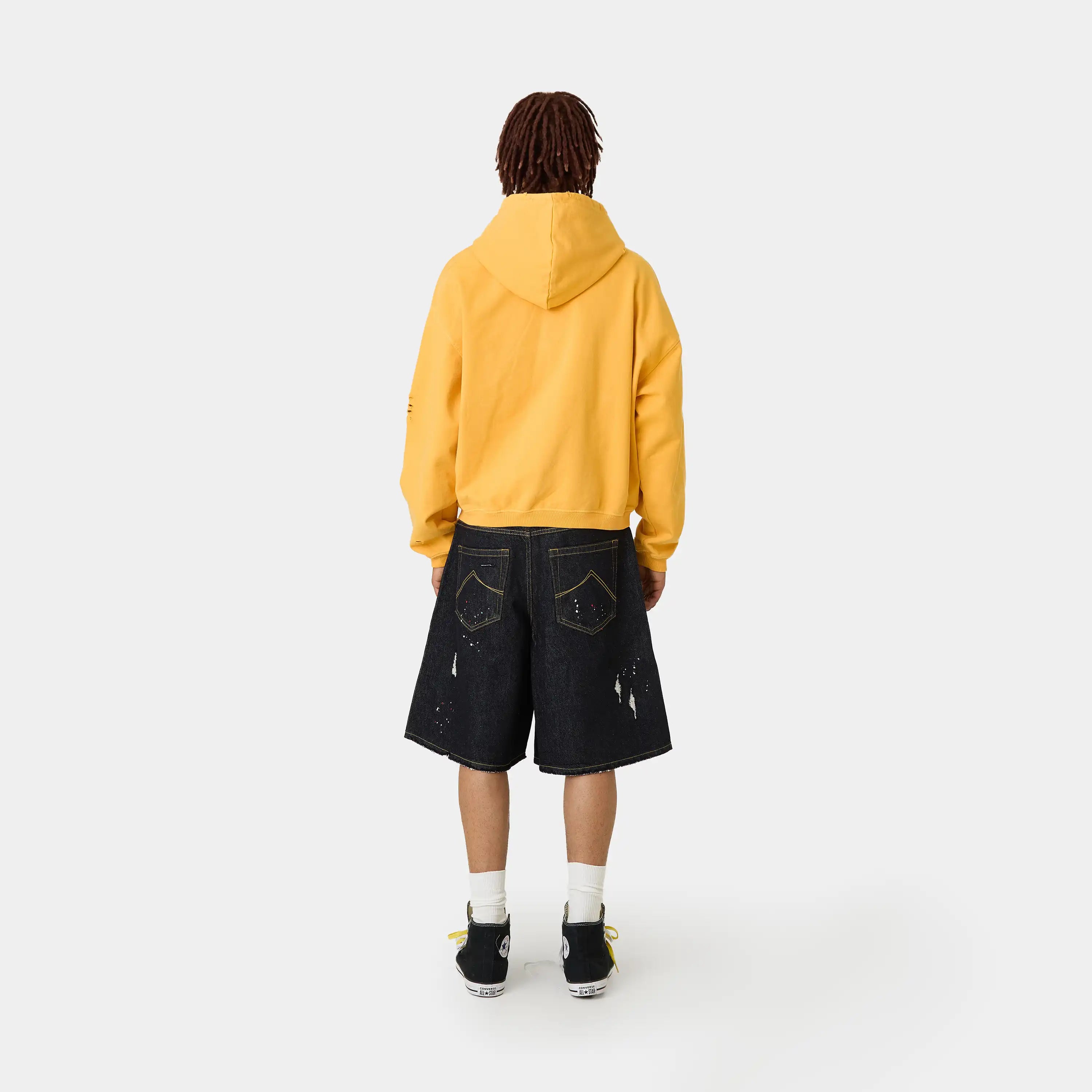 Keeper Mustard Cropped Boxy Full Zip Hoodies Eme Studios