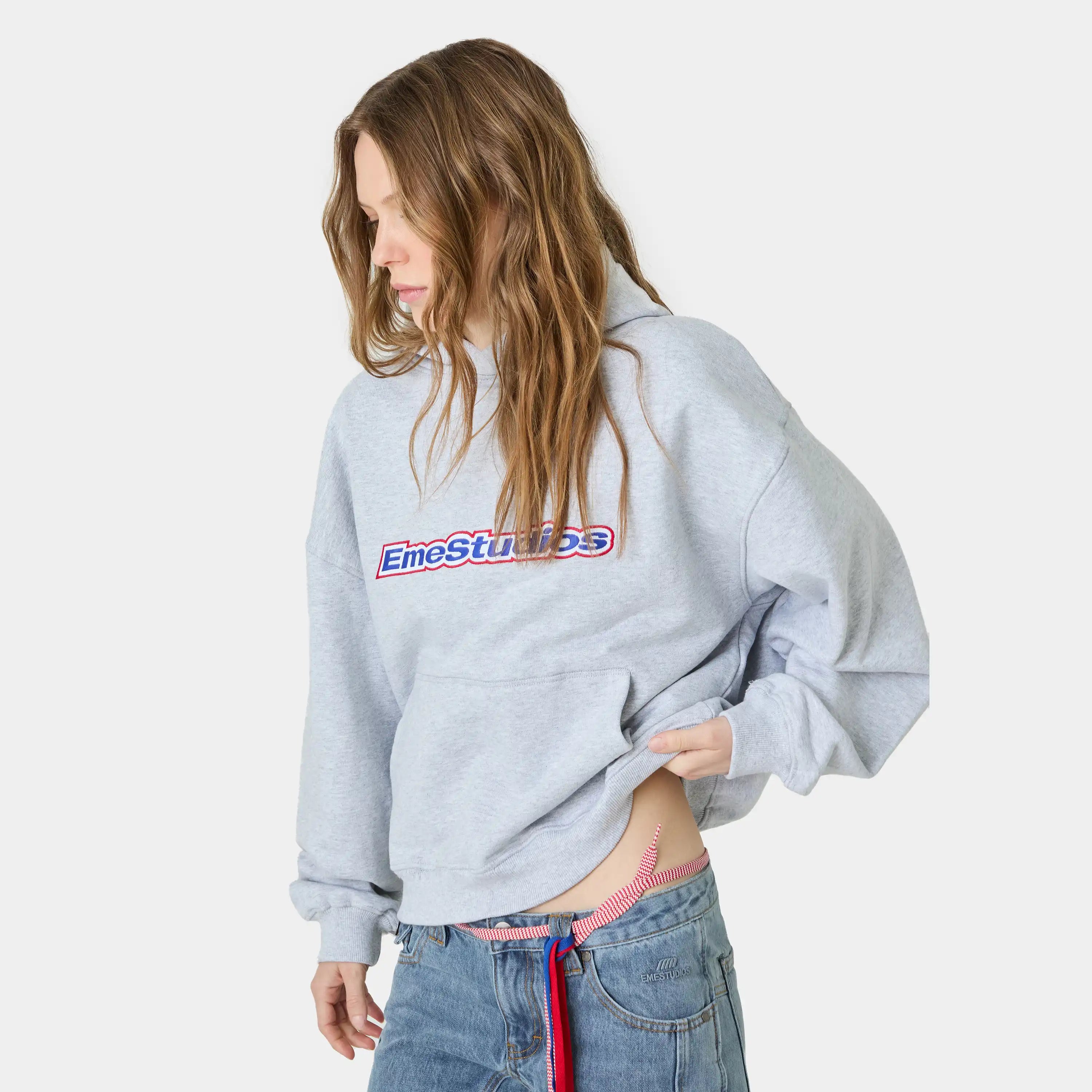 Box Heather Grey Oversized Hoodie Hoodies eme