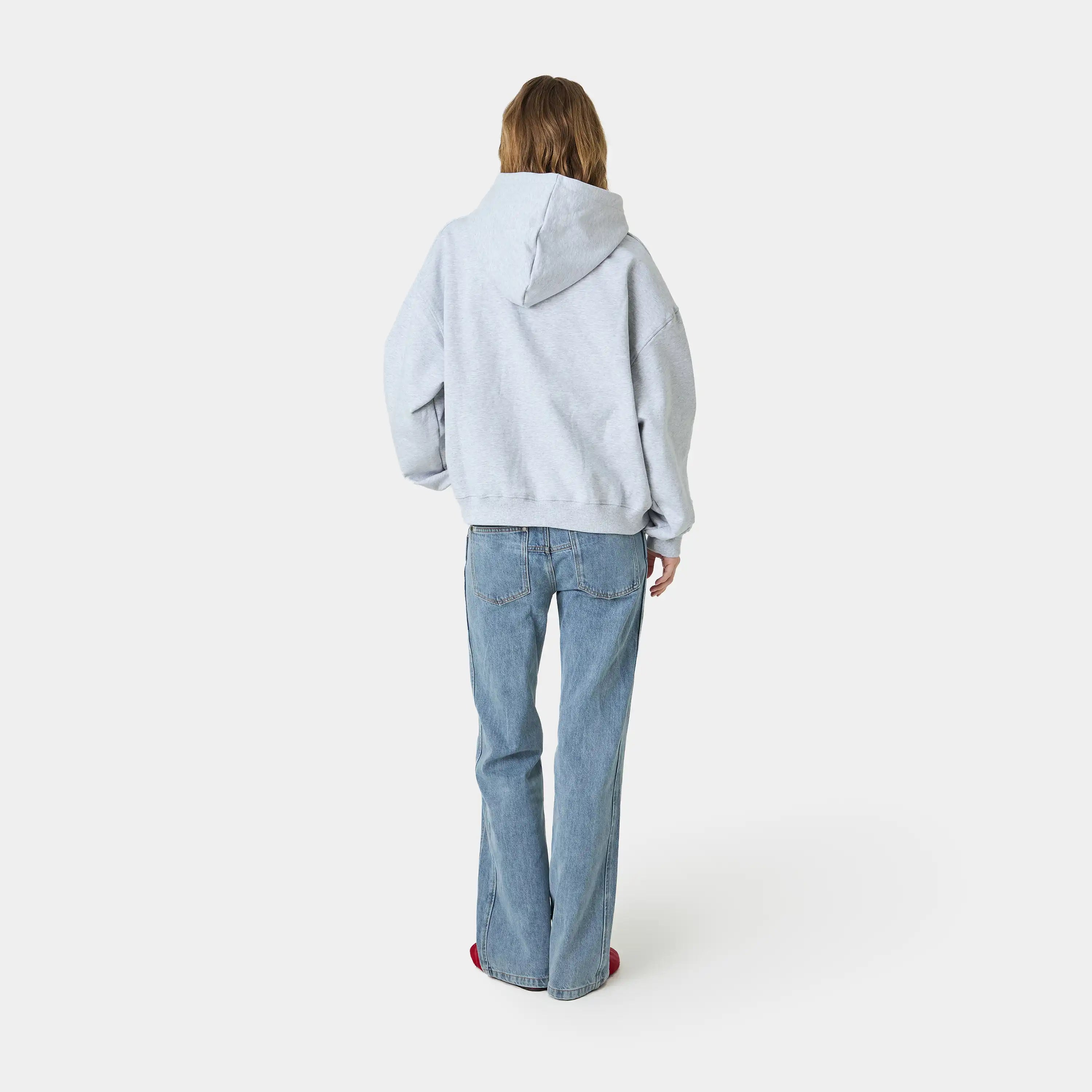 Box Heather Grey Oversized Hoodie Hoodies eme