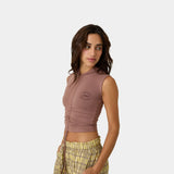 Dune Choco Hooded Top Woman T-Shirts Eme Studios