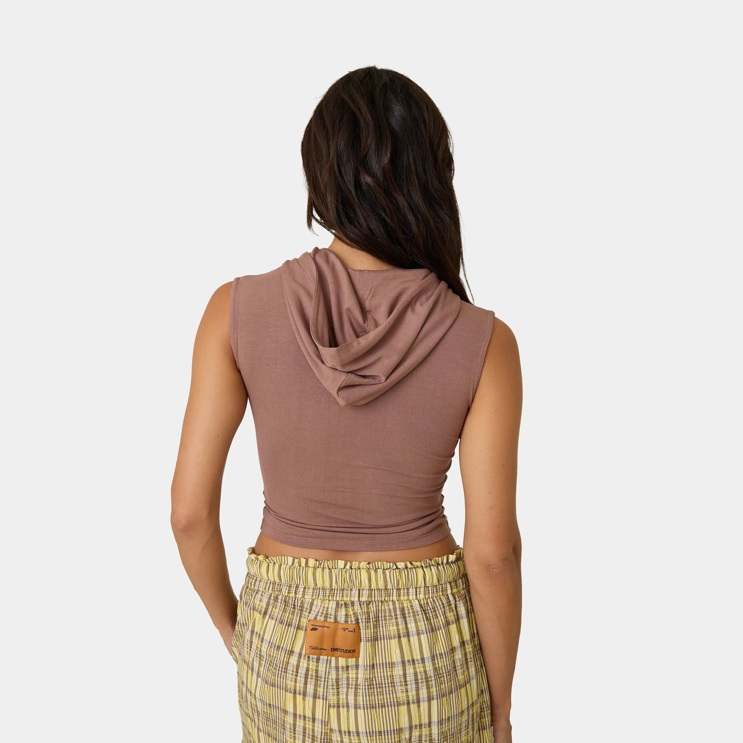 Dune Choco Hooded Top Woman T-Shirts Eme Studios