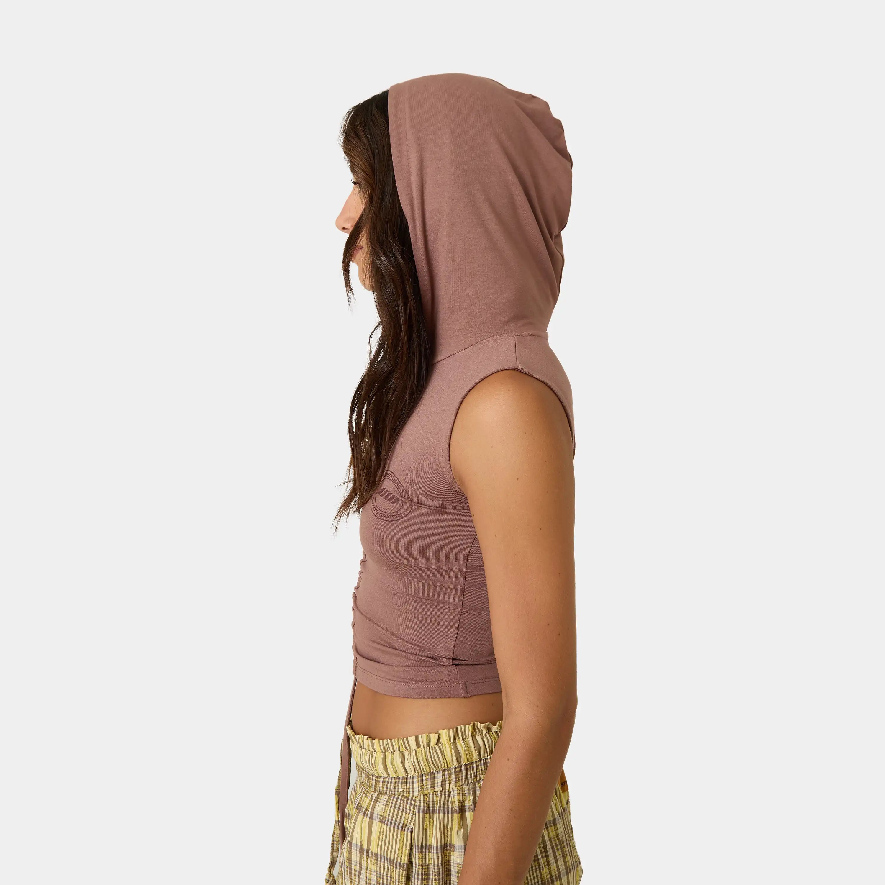 Dune Choco Hooded Top Woman T-Shirts Eme Studios