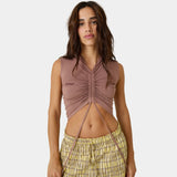 Dune Choco Hooded Top Woman T-Shirts Eme Studios