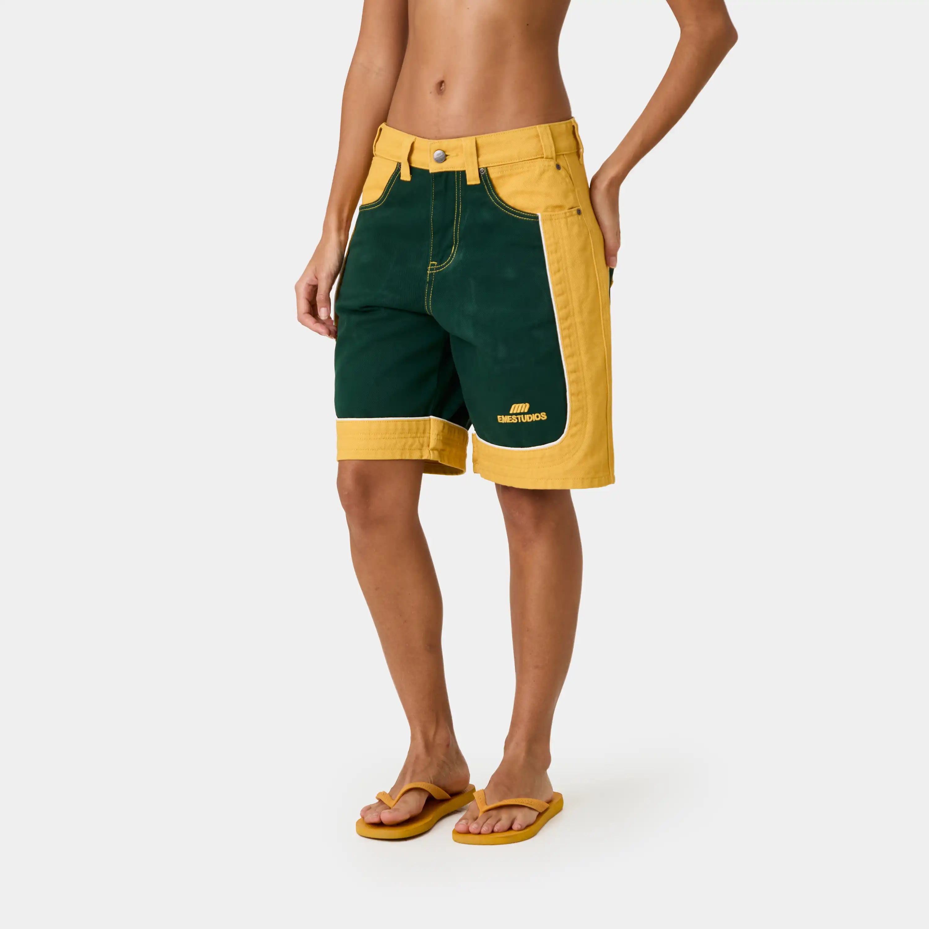 Dual Bossa Denim Shorts Shorts Eme Studios