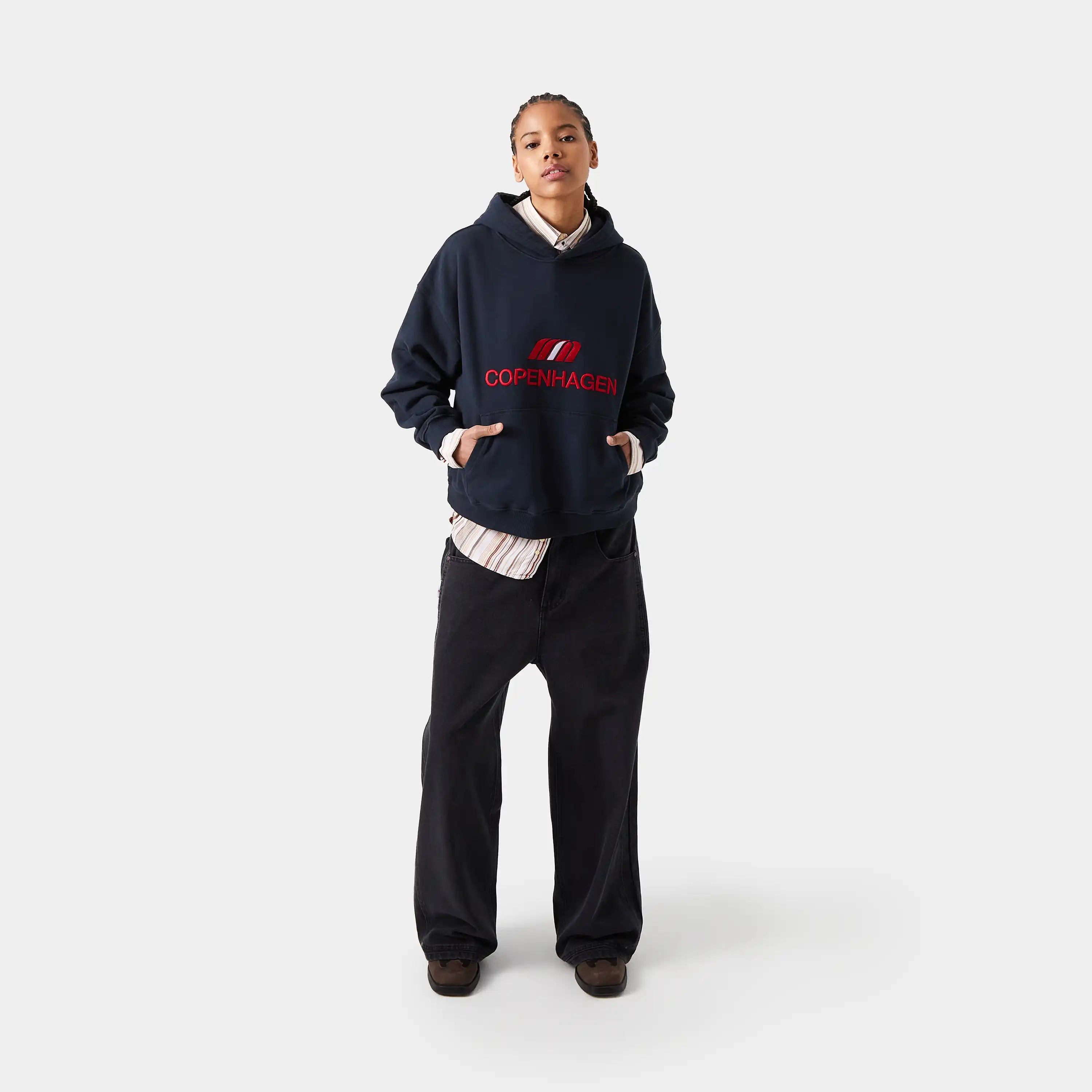 Flag CPH Navy Oversized Hoodie Hoodies eme