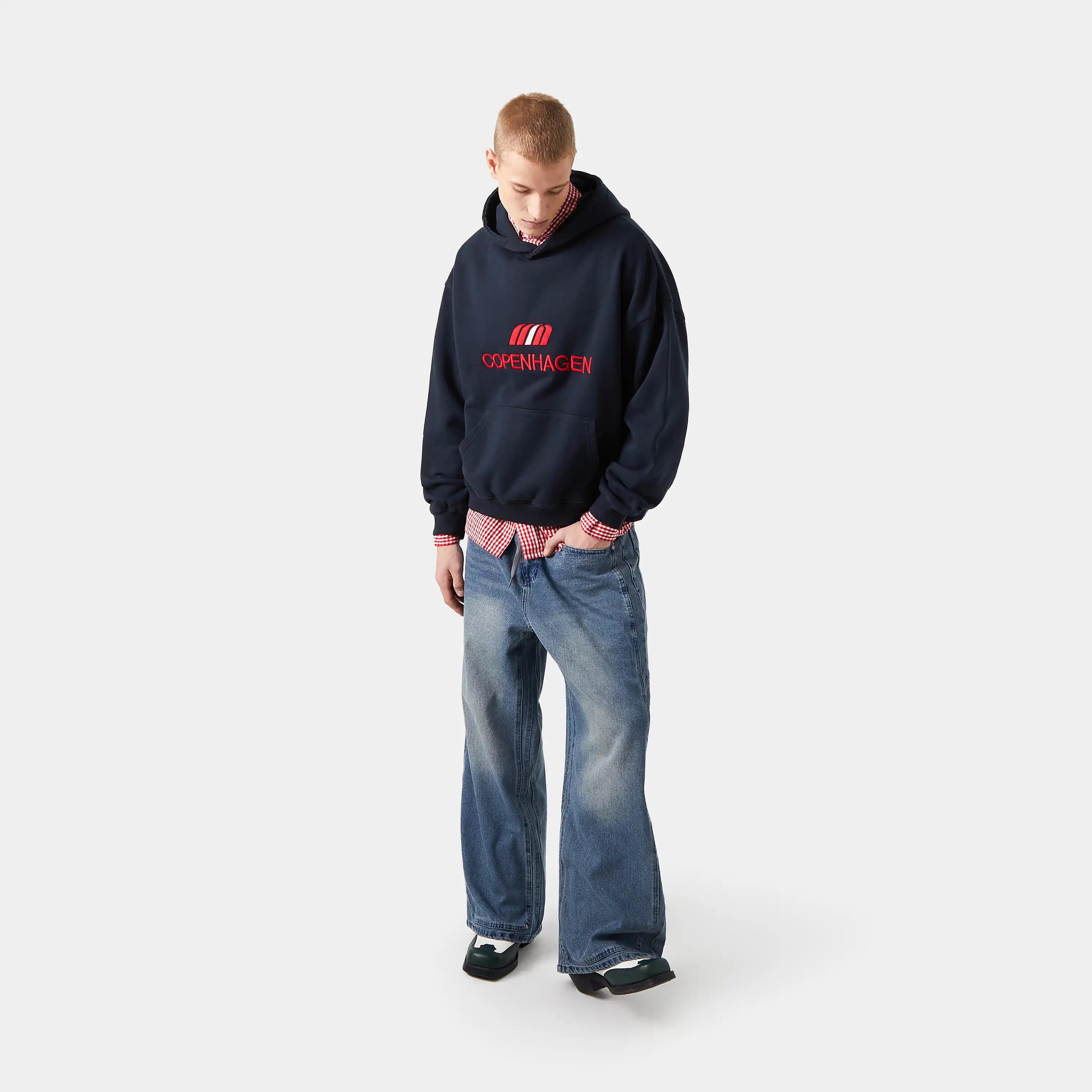 Flag CPH Navy Oversized Hoodie Hoodies eme