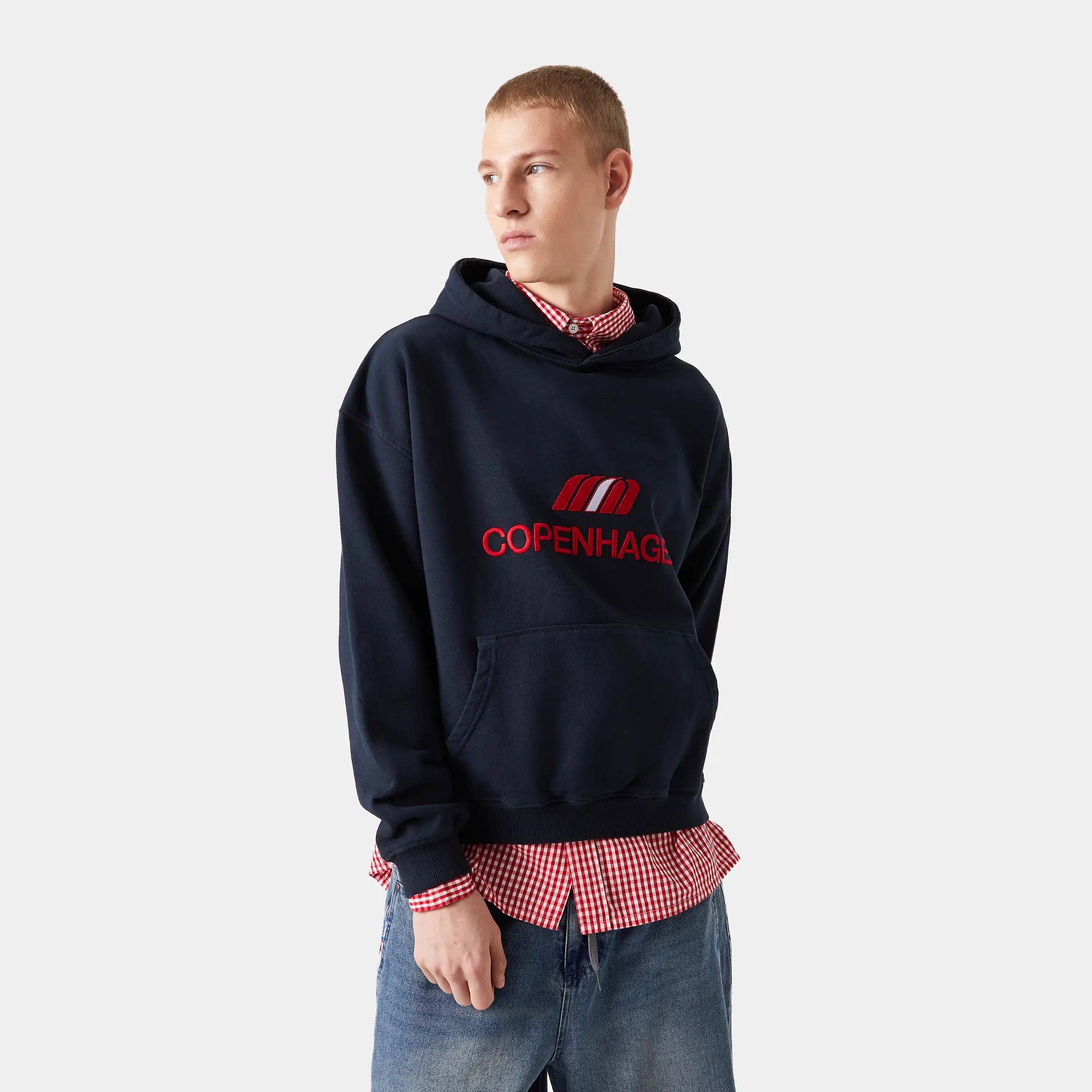 Flag CPH Navy Oversized Hoodie Hoodies eme