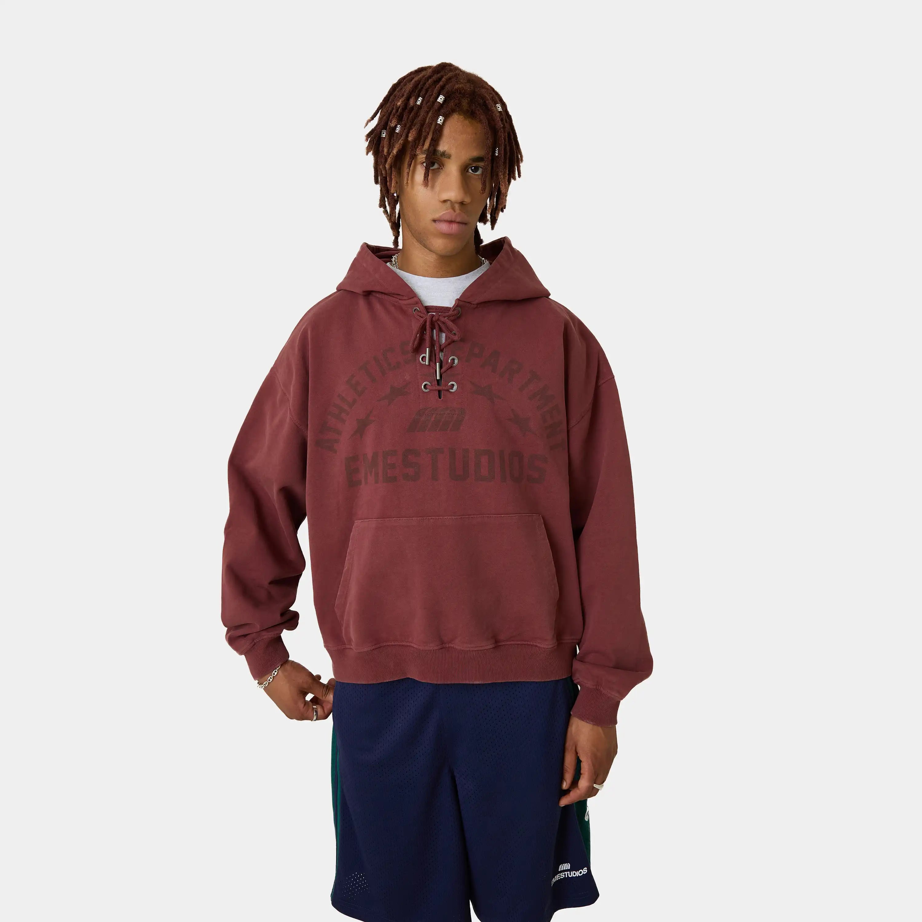 Cord Cabernet Oversized Hoodie Hoodies Eme Studios