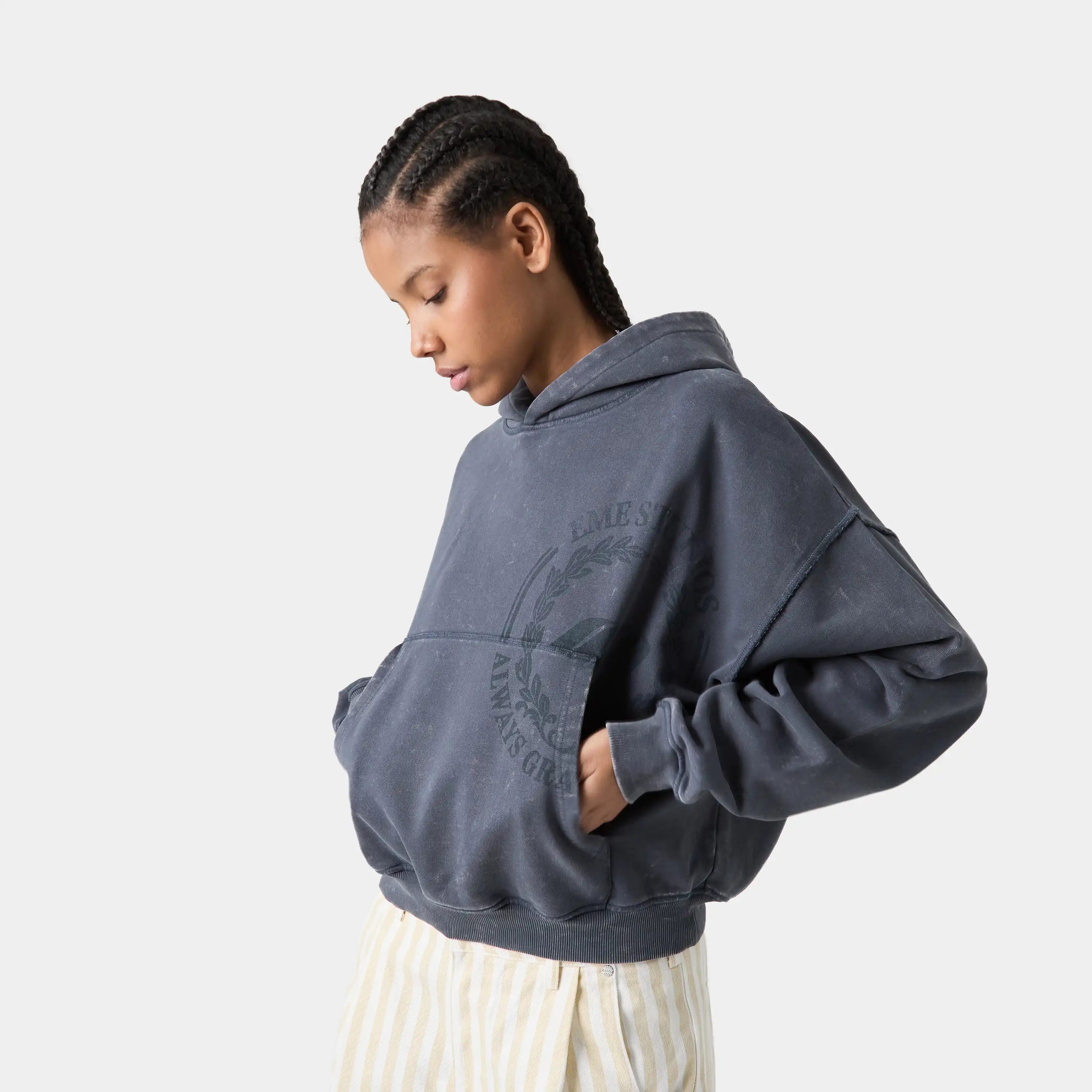 Min Ombre Blued Oversized Hoodie Hoodies eme