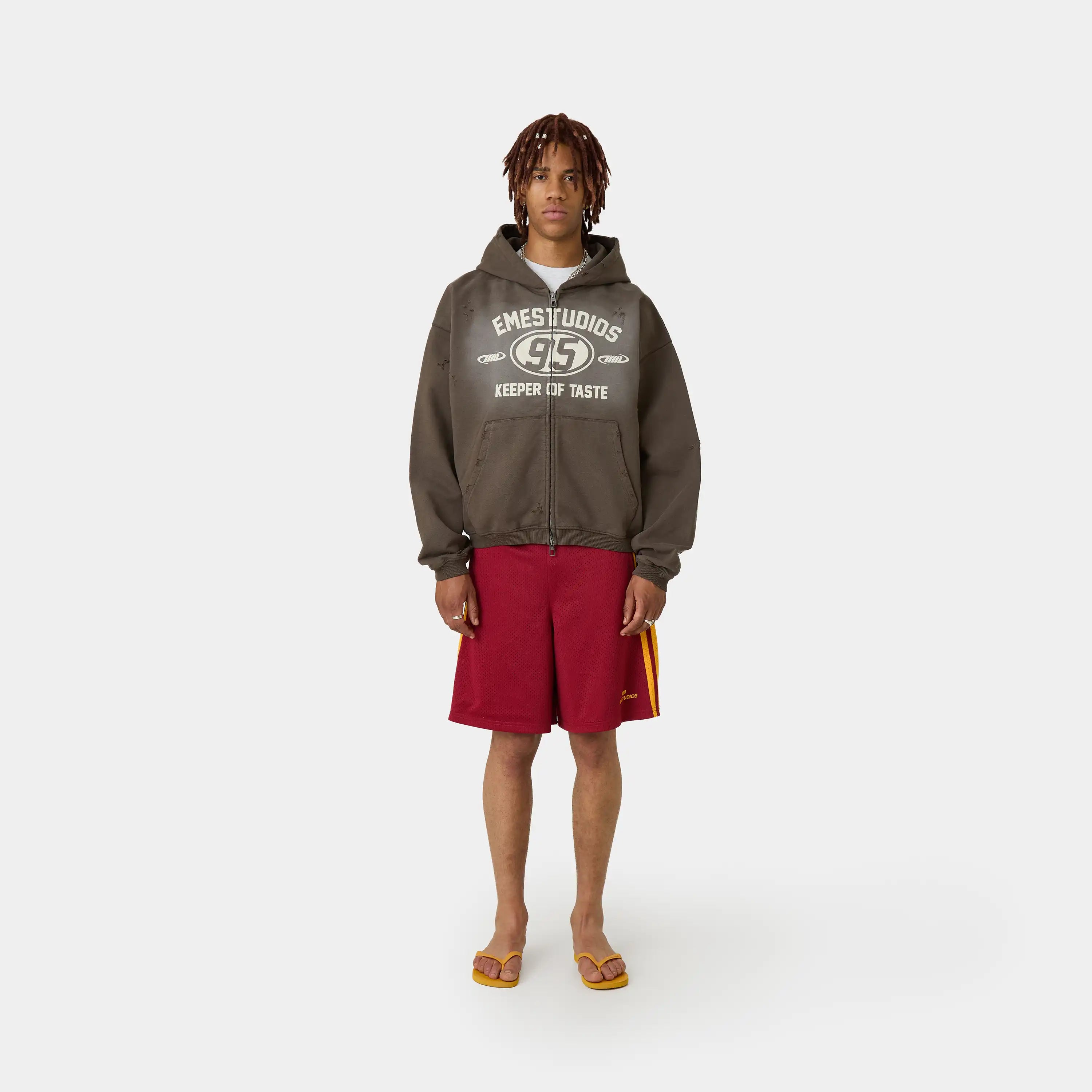 Keeper Fawn Cropped Boxy Full Zip Hoodies Eme Studios