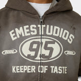 Keeper Fawn Cropped Boxy Full Zip Hoodies Eme Studios