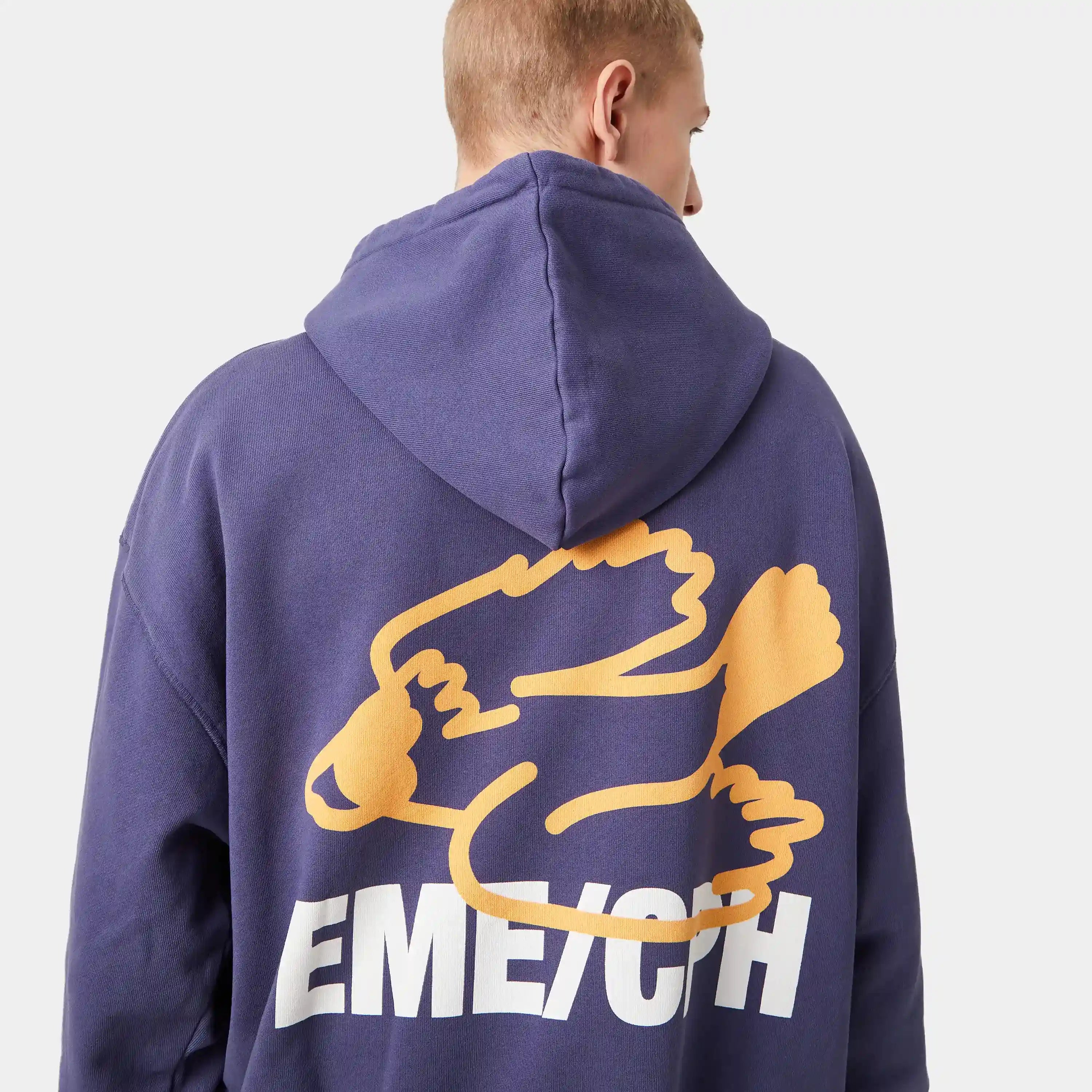 Due Navy Oversized Hoodie Hoodies eme