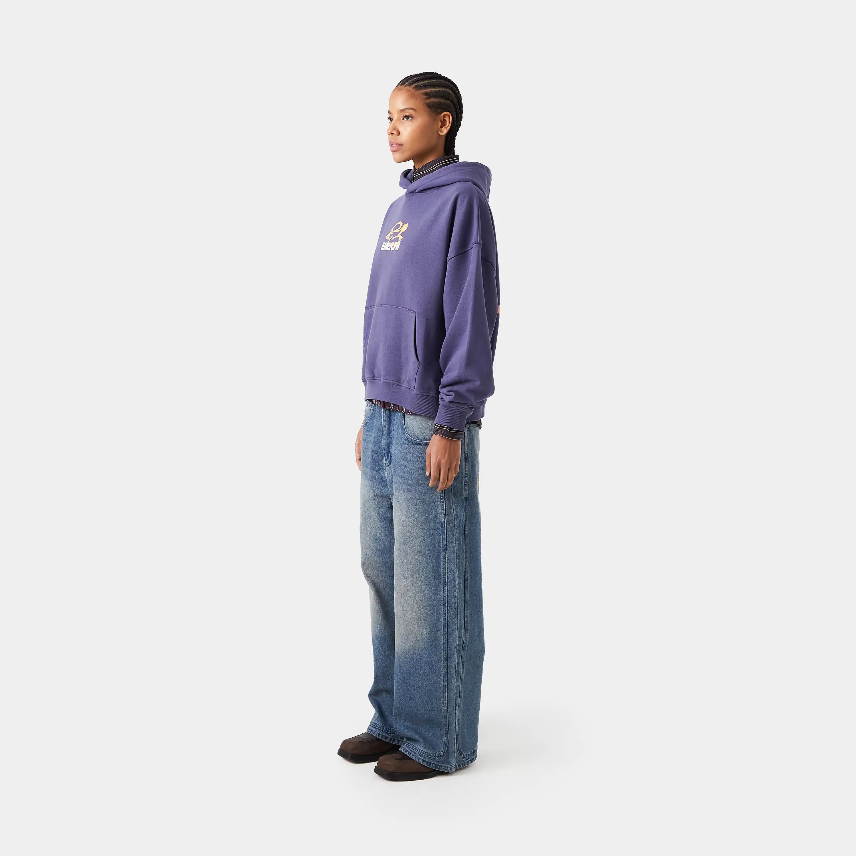 Due Navy Oversized Hoodie Hoodies eme