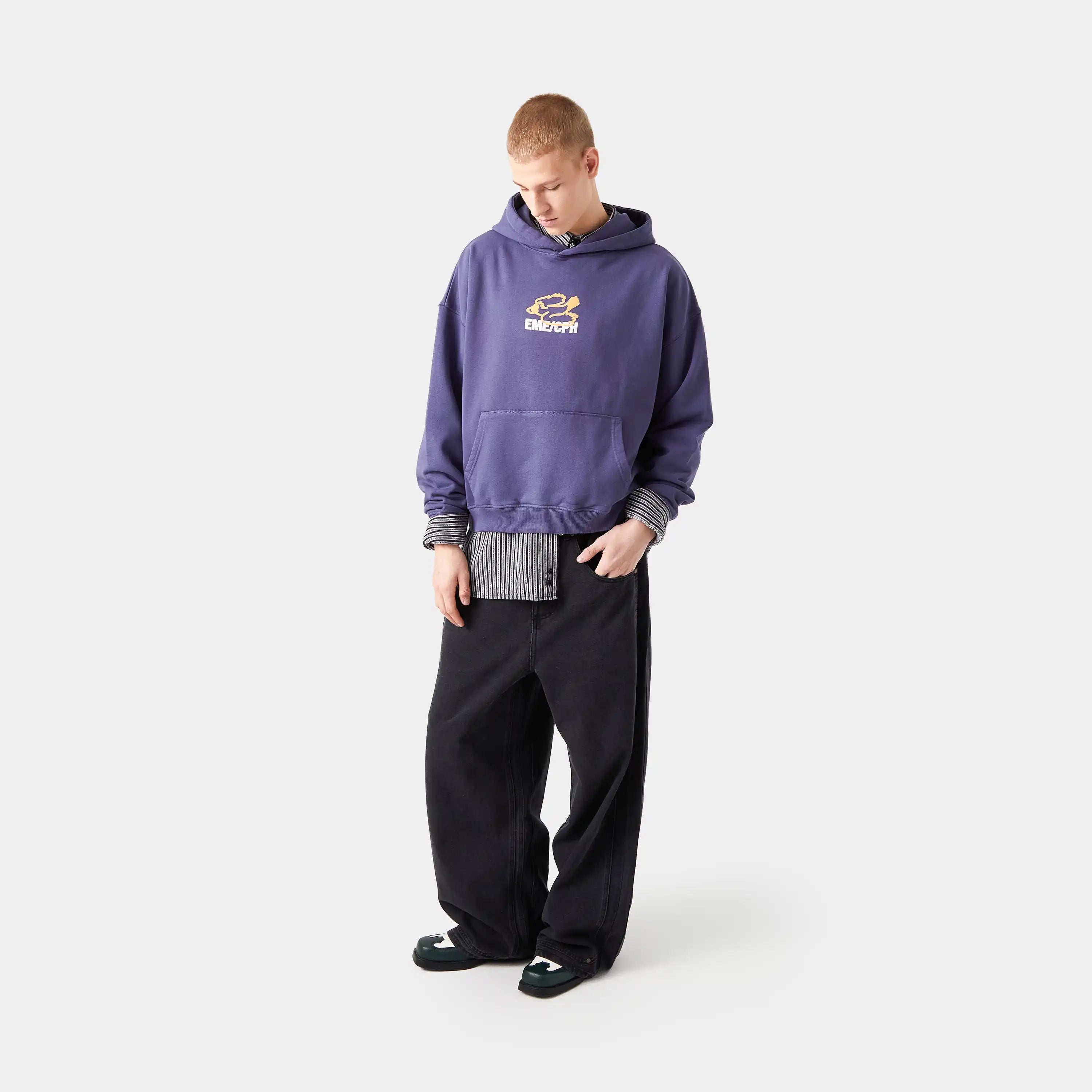 Due Navy Oversized Hoodie Hoodies eme