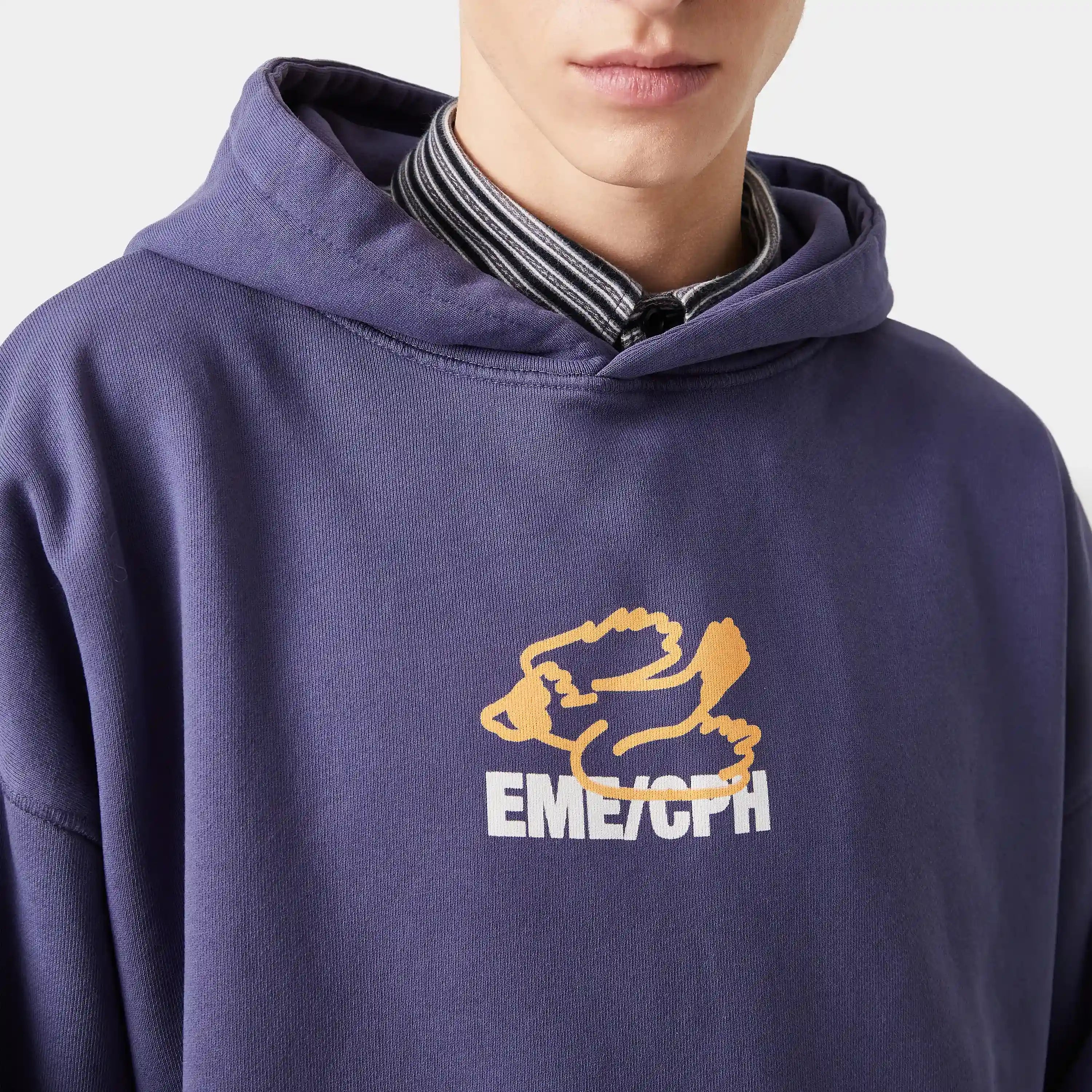 Due Navy Oversized Hoodie Hoodies eme