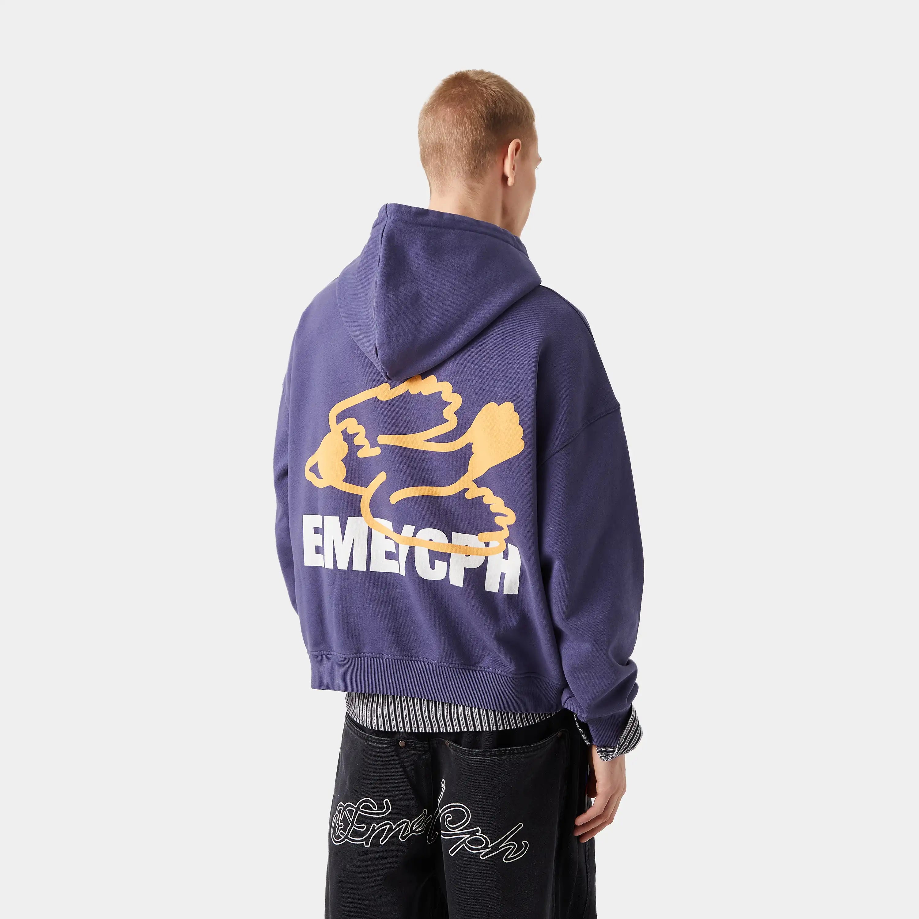 Due Navy Oversized Hoodie Hoodies eme