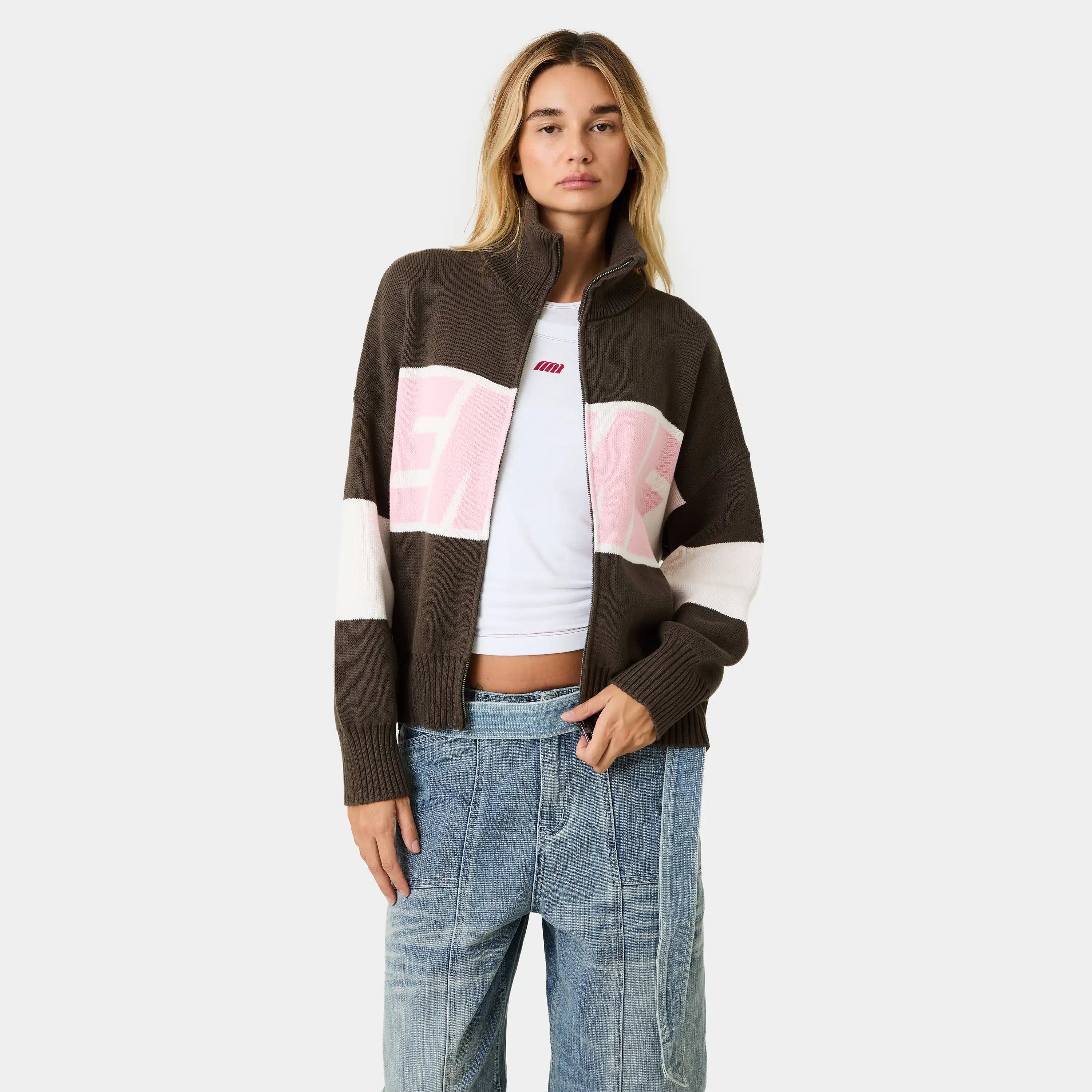 Thrill Lollipop Zipper Knit Knitwear eme