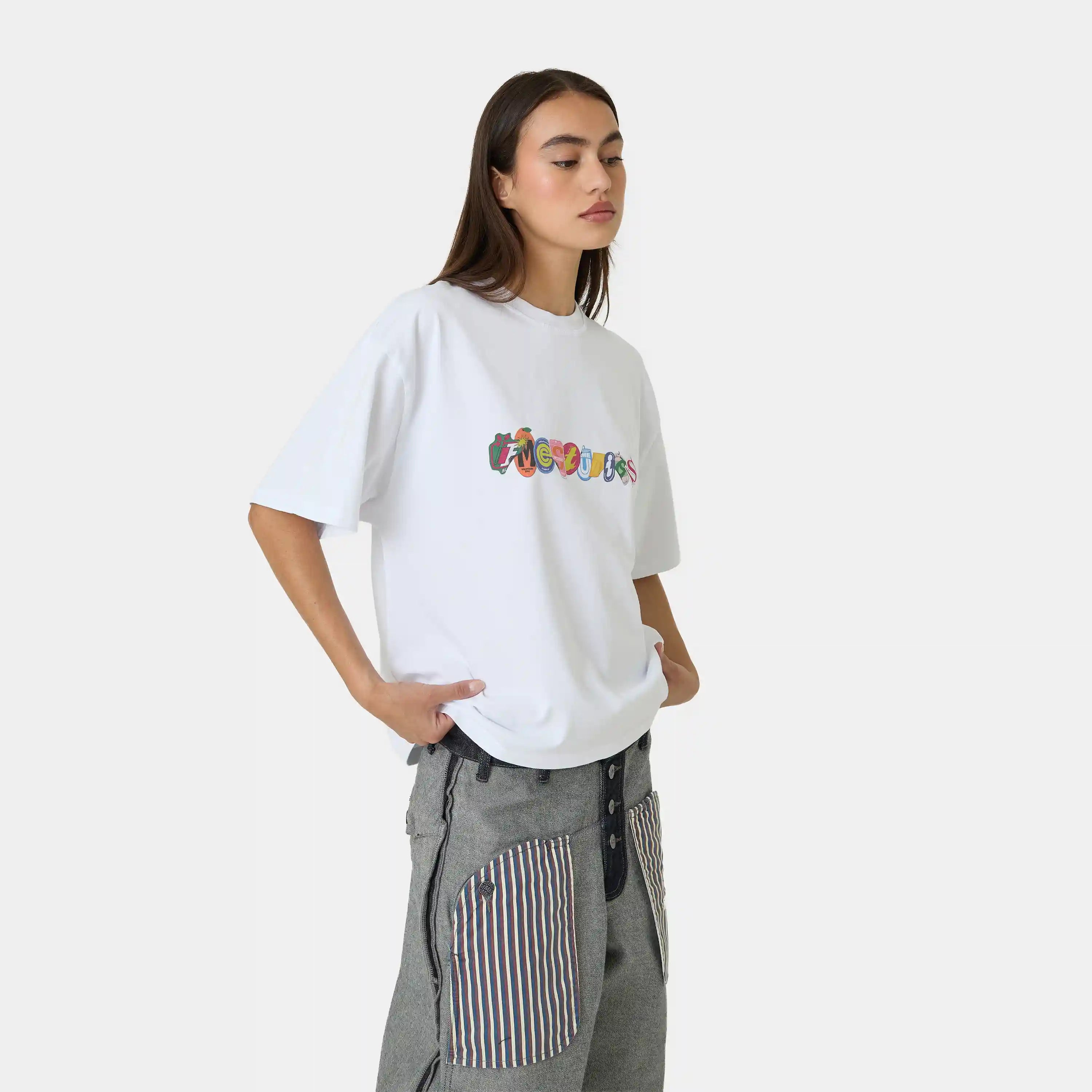 Stickers White Oversized Tee T-shirts Eme Studios