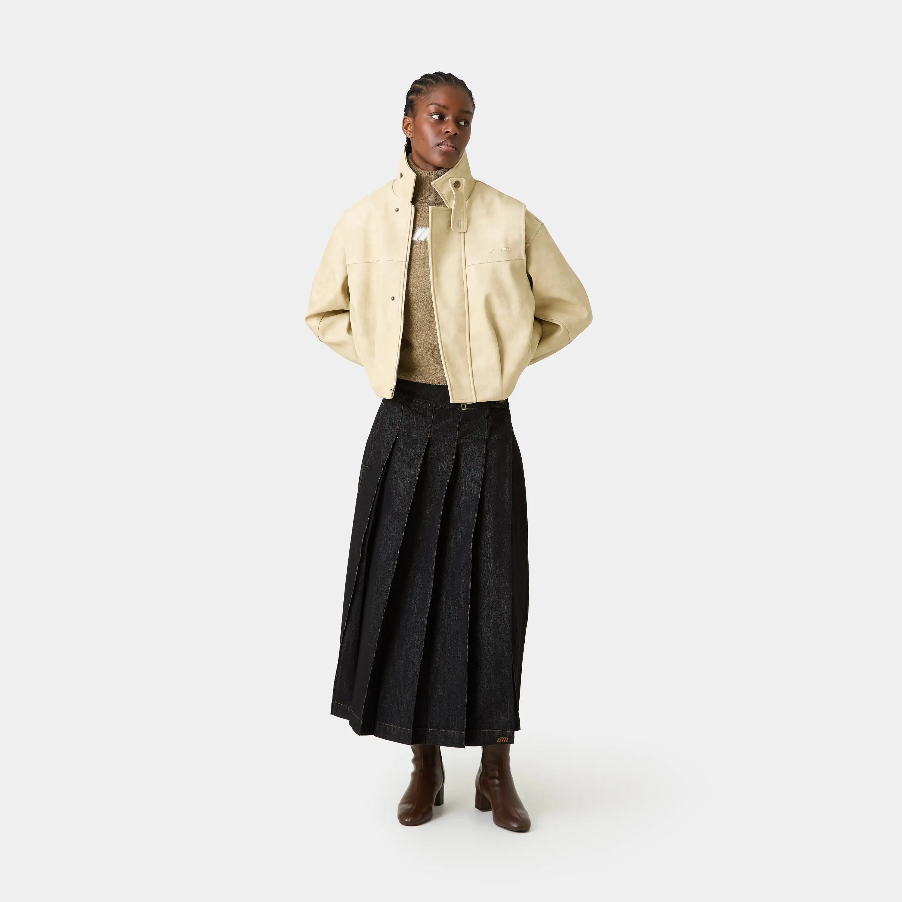 Kate Raw Denim Skirt Woman Pants Eme Studios