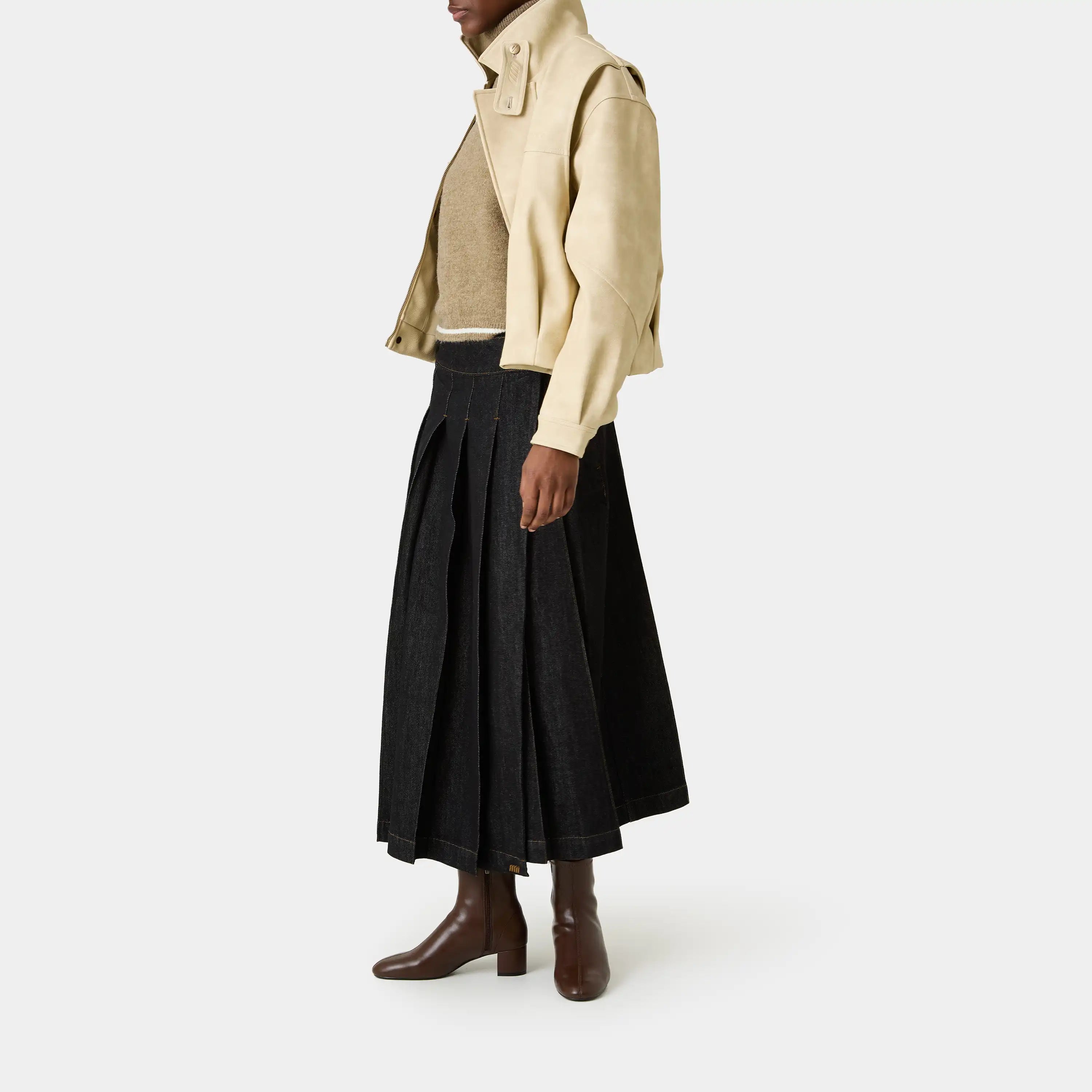 Kate Raw Denim Skirt Woman Pants Eme Studios