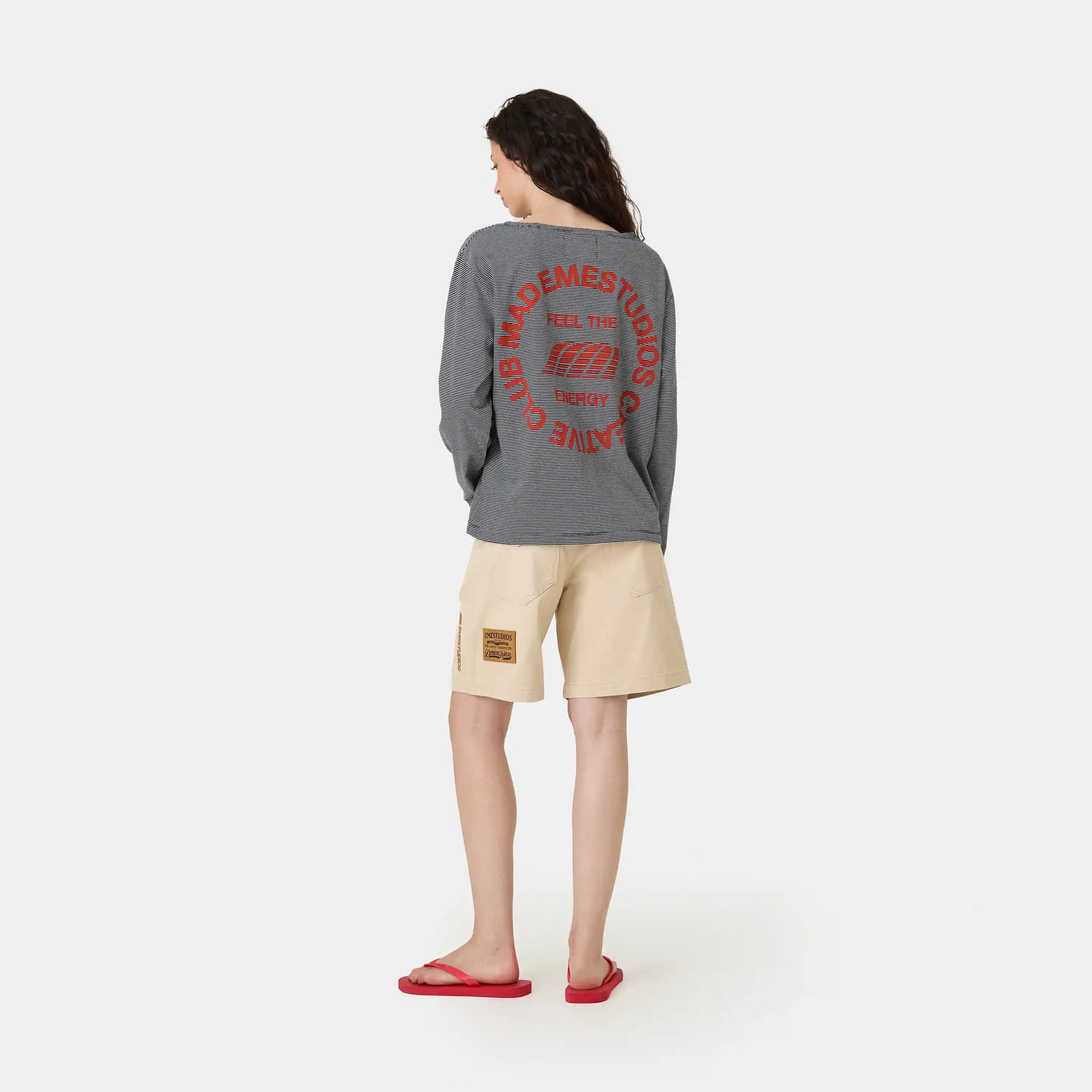 Rhodes Navy Long Sleeve T-shirts Eme Studios