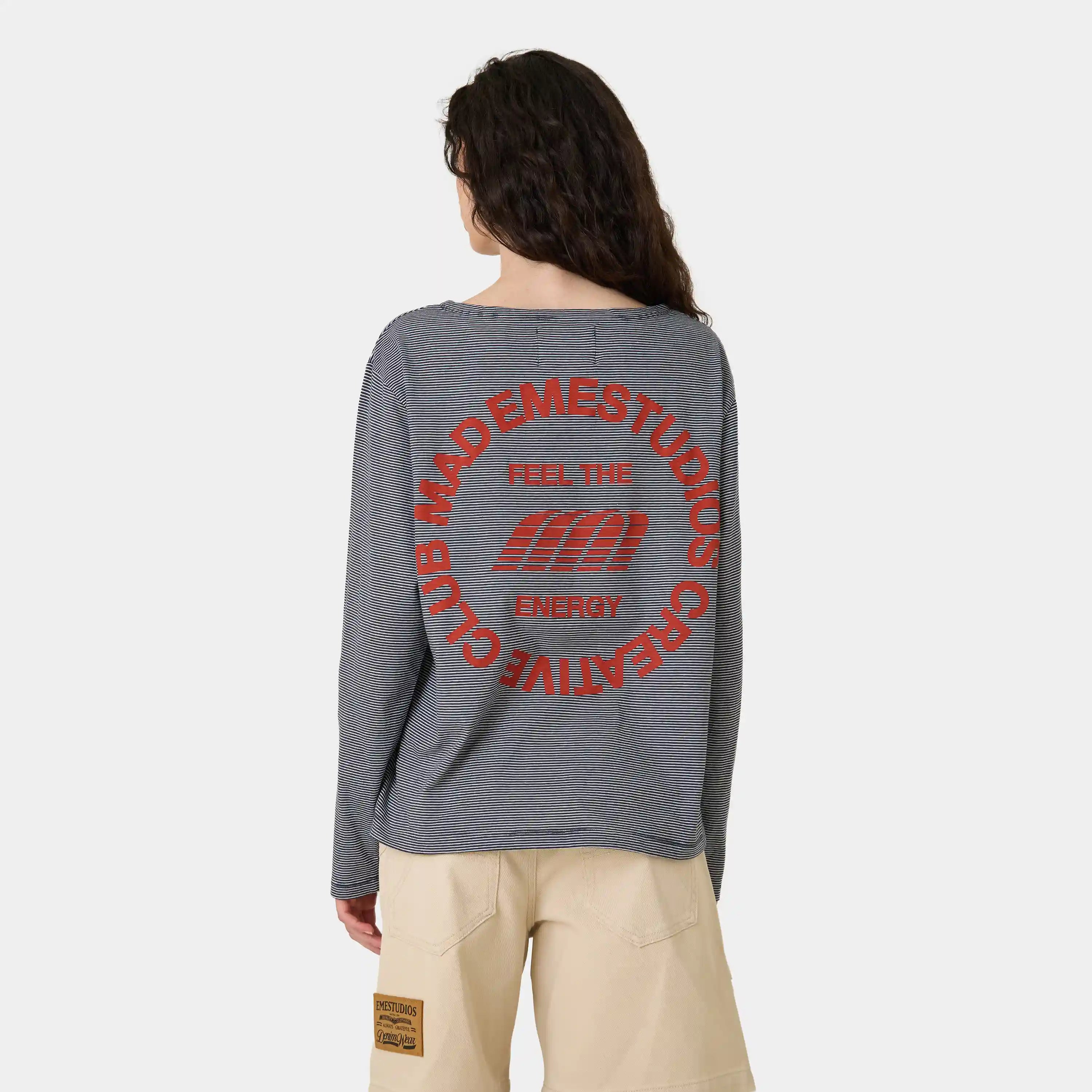 Rhodes Navy Long Sleeve T-shirts Eme Studios