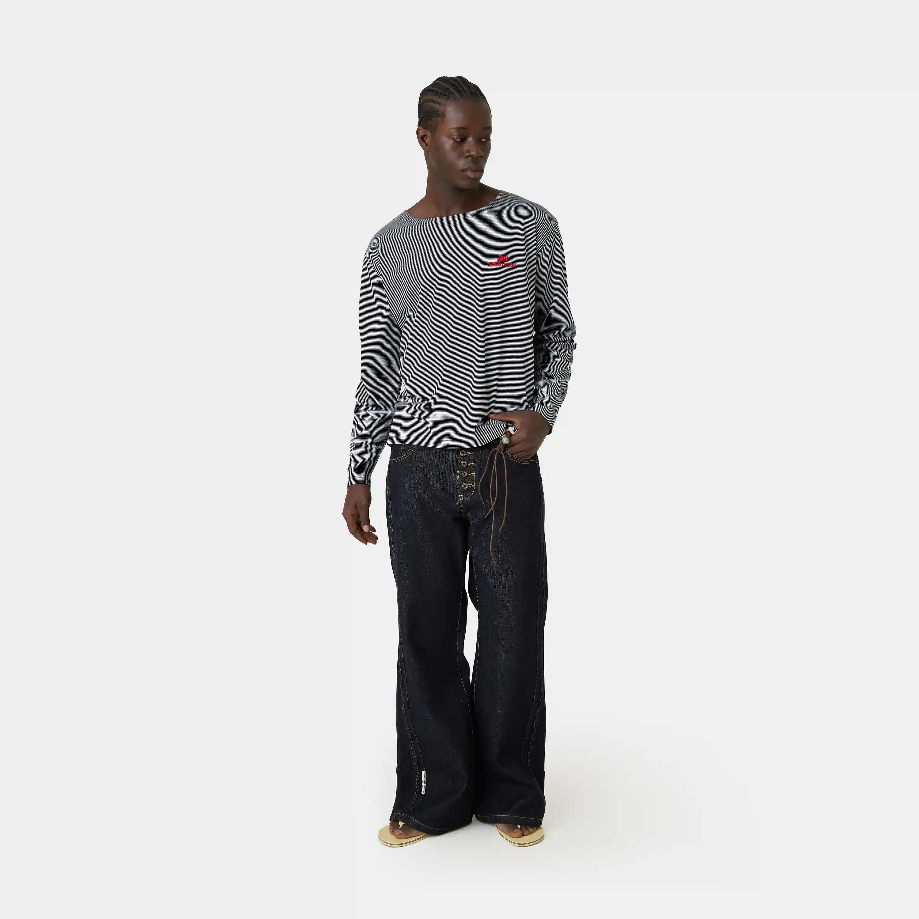Rhodes Navy Long Sleeve T-shirts Eme Studios