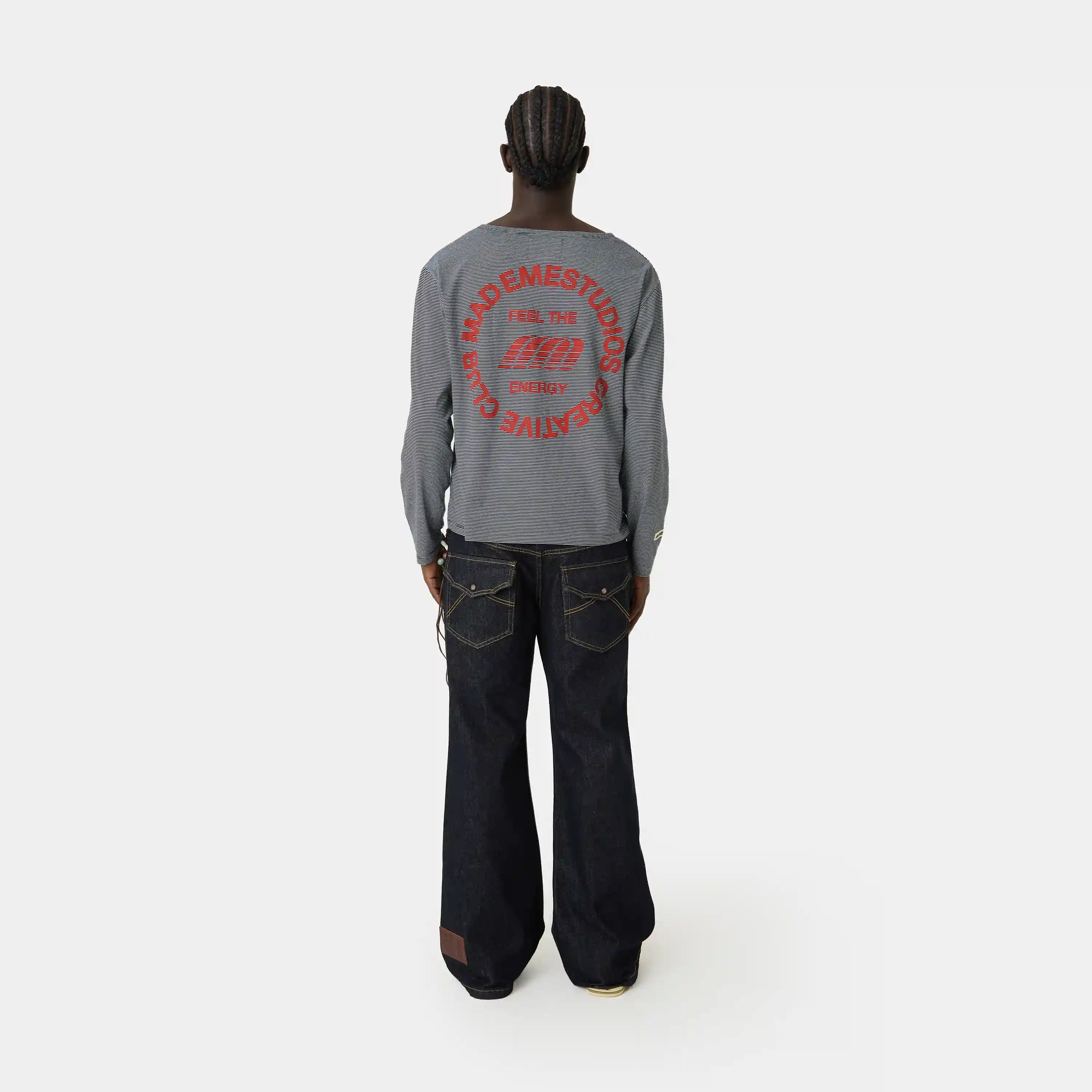 Rhodes Navy Long Sleeve T-shirts Eme Studios