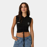 Dune Black Hooded Top Woman T-Shirts Eme Studios