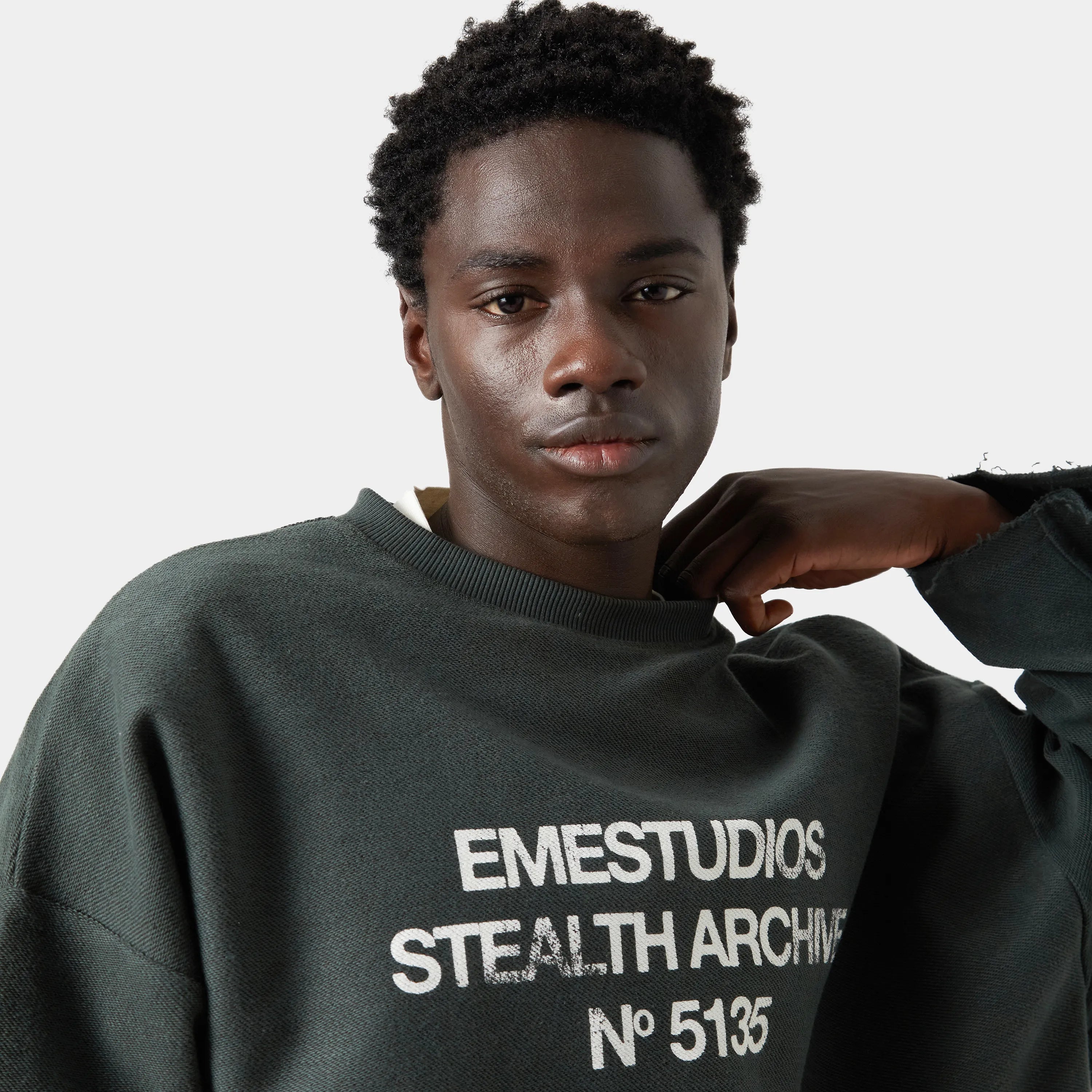 Stealth Hunt Reverse Crewneck Sweatshirts Eme Studios