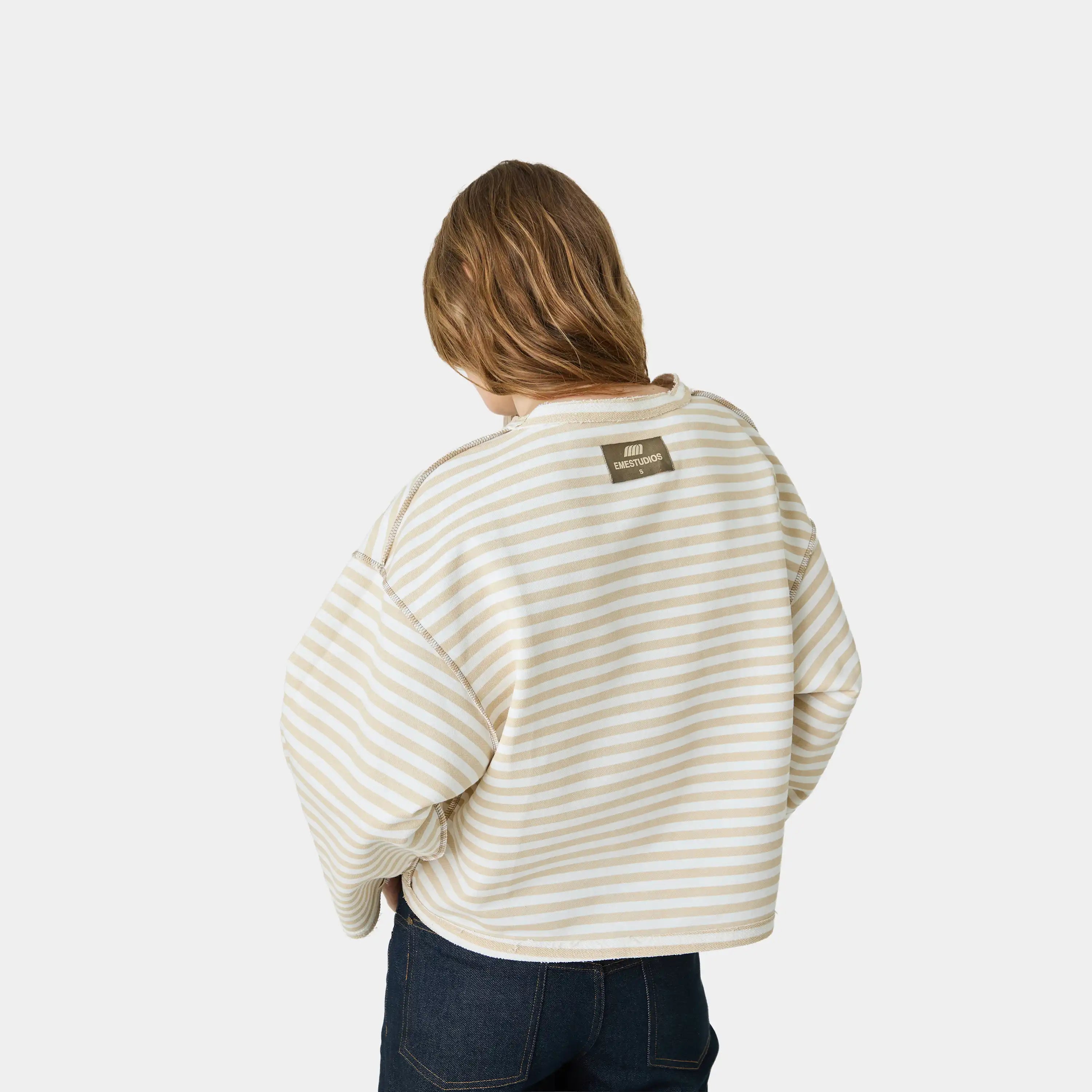 Sade Off Sand Reverse Crewneck Sweatshirts Eme Studios