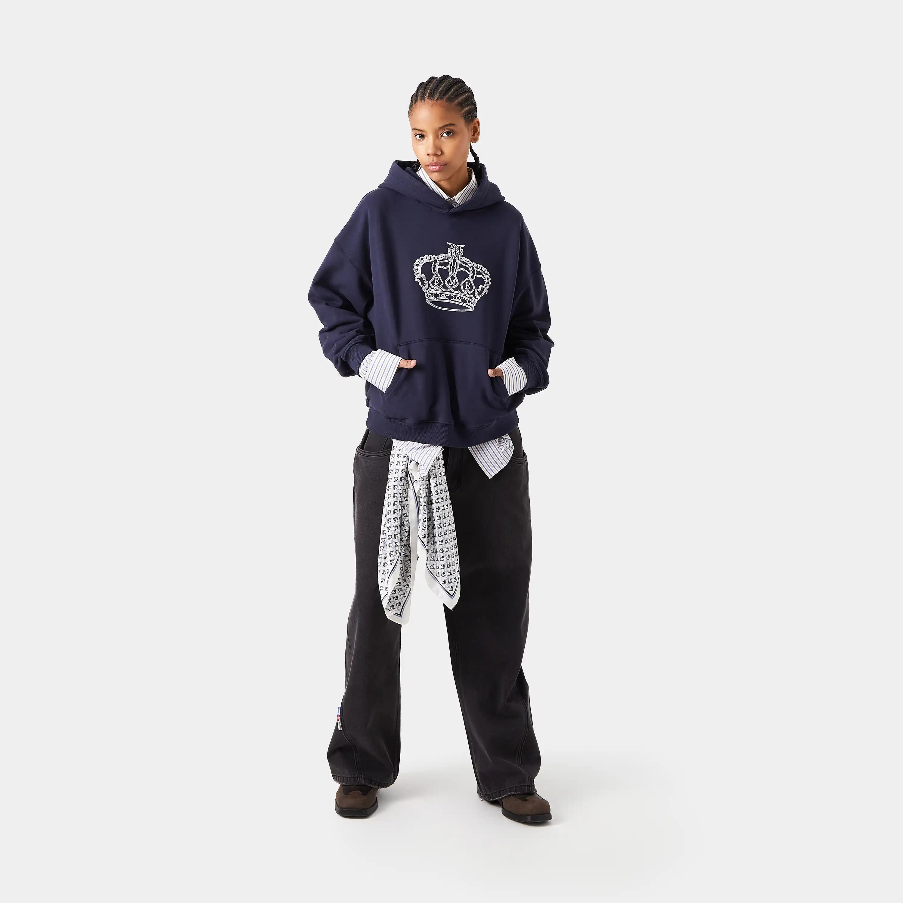 Mufasa Navy Oversized Hoodie Hoodies eme