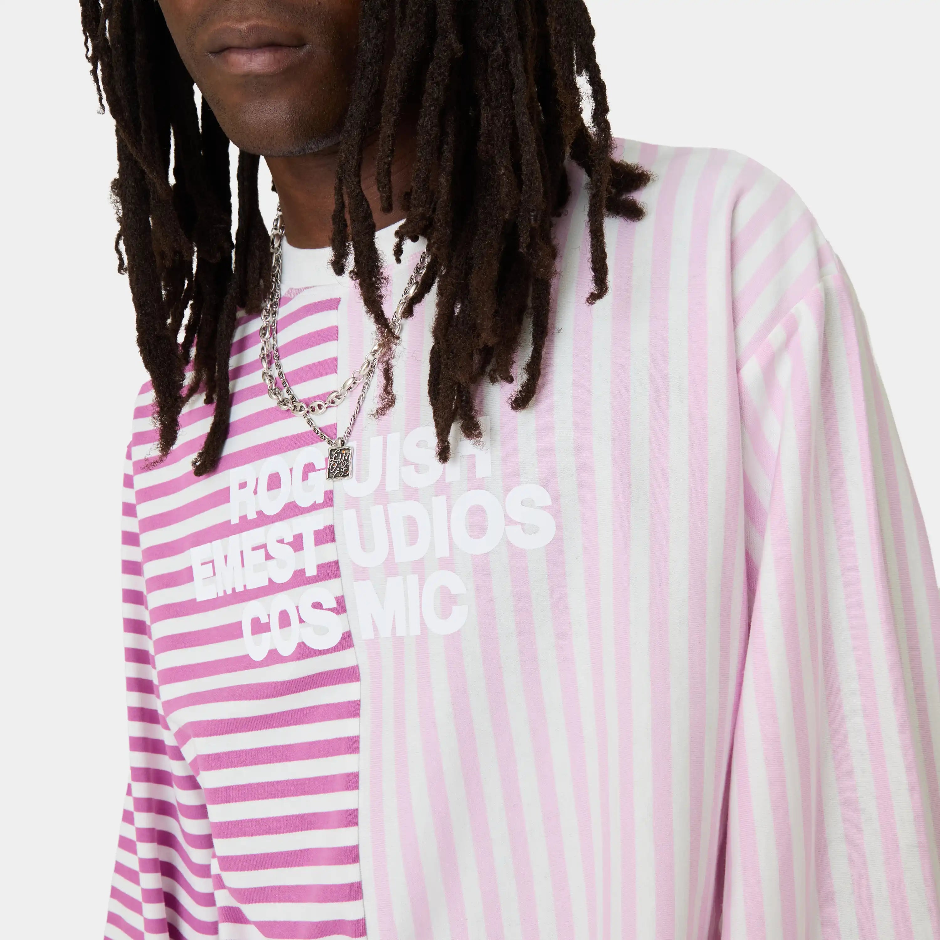 Roguish Fucsia Striped Long Sleeve T-shirts eme
