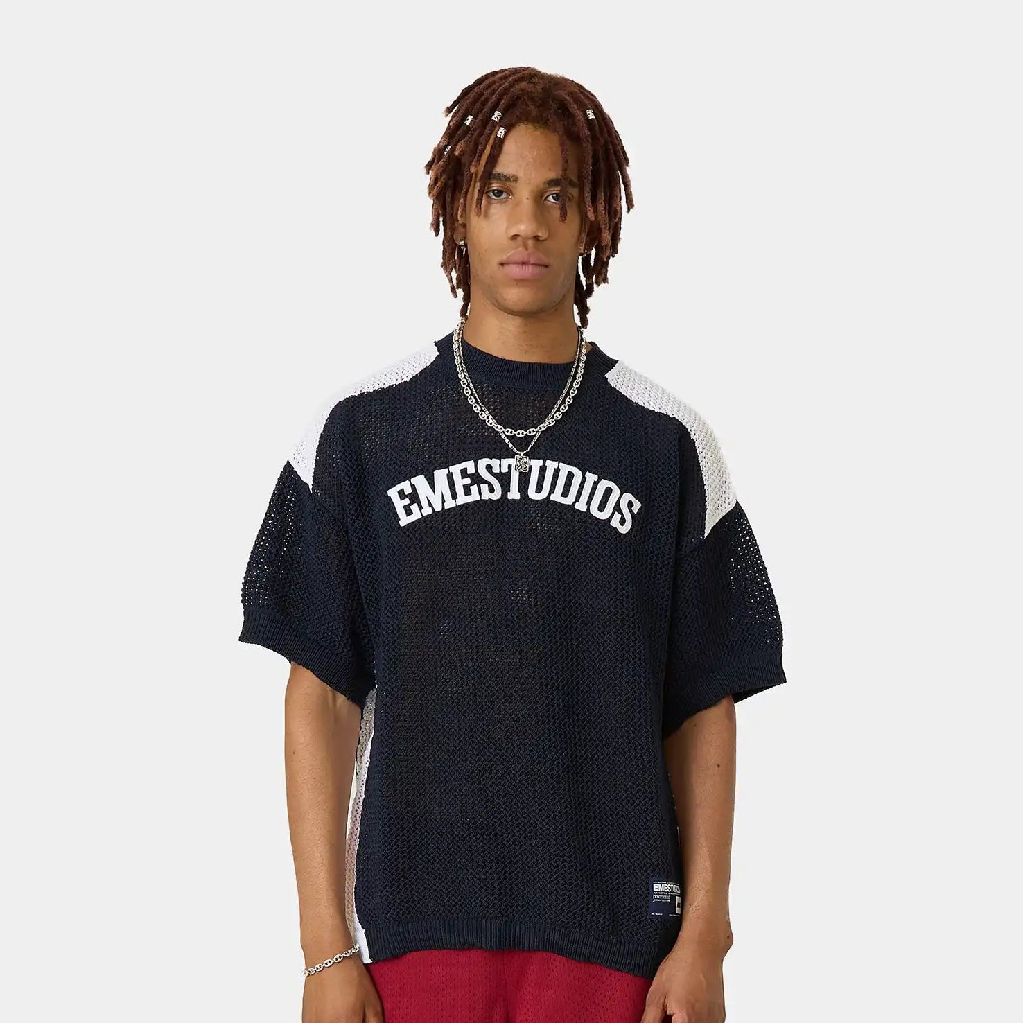 Striker Night Sky Open Knit T-shirts Eme Studios