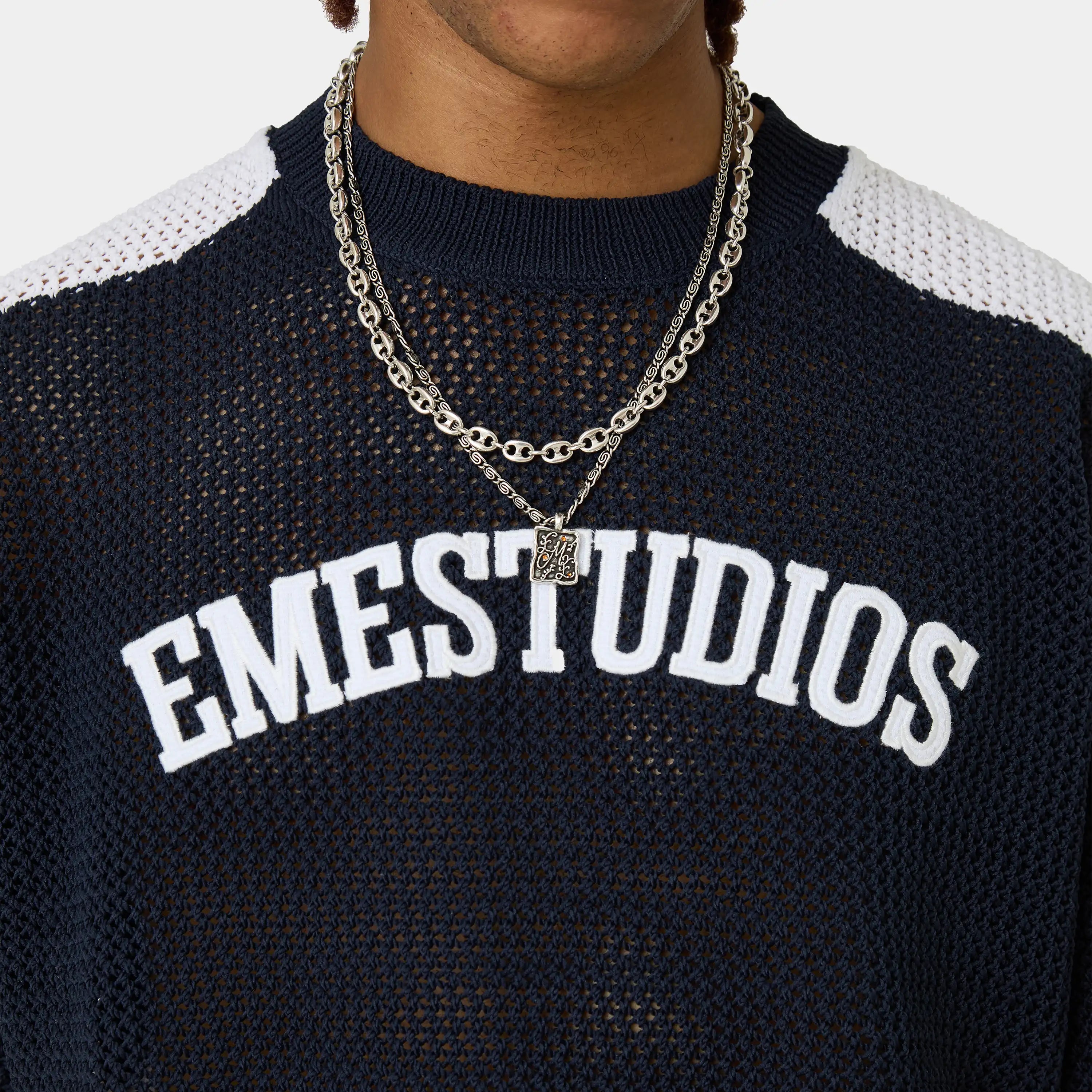 Striker Night Sky Open Knit T-shirts Eme Studios