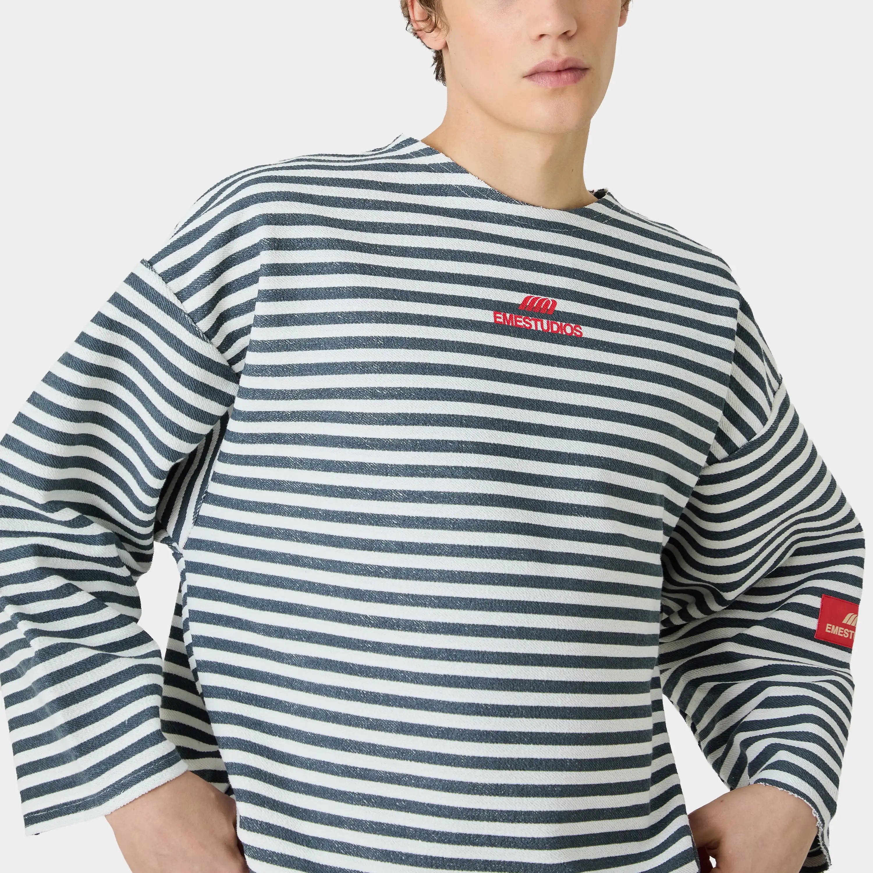 Sade Navy Reverse Crewneck Sweatshirts Eme Studios