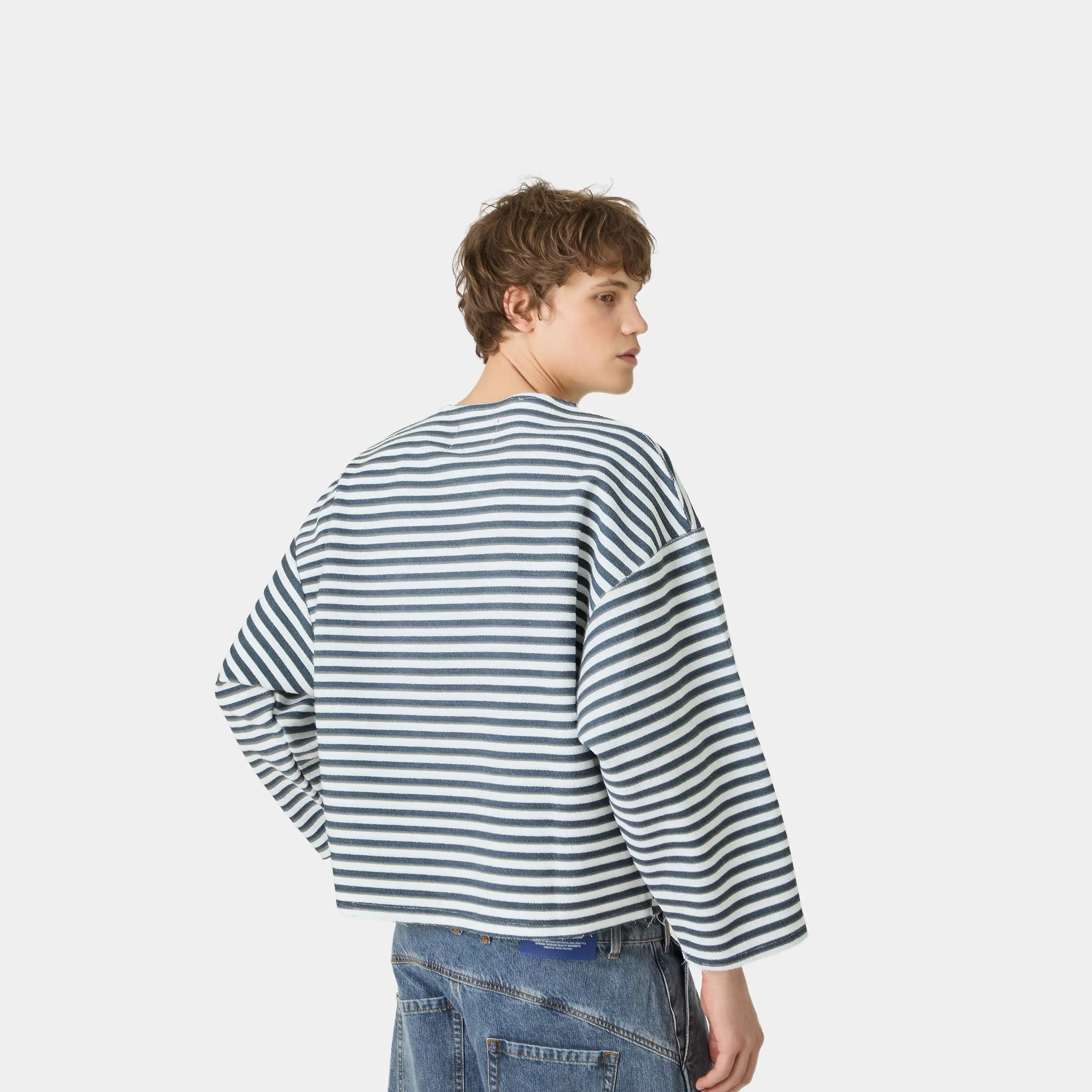 Sade Navy Reverse Crewneck Sweatshirts Eme Studios